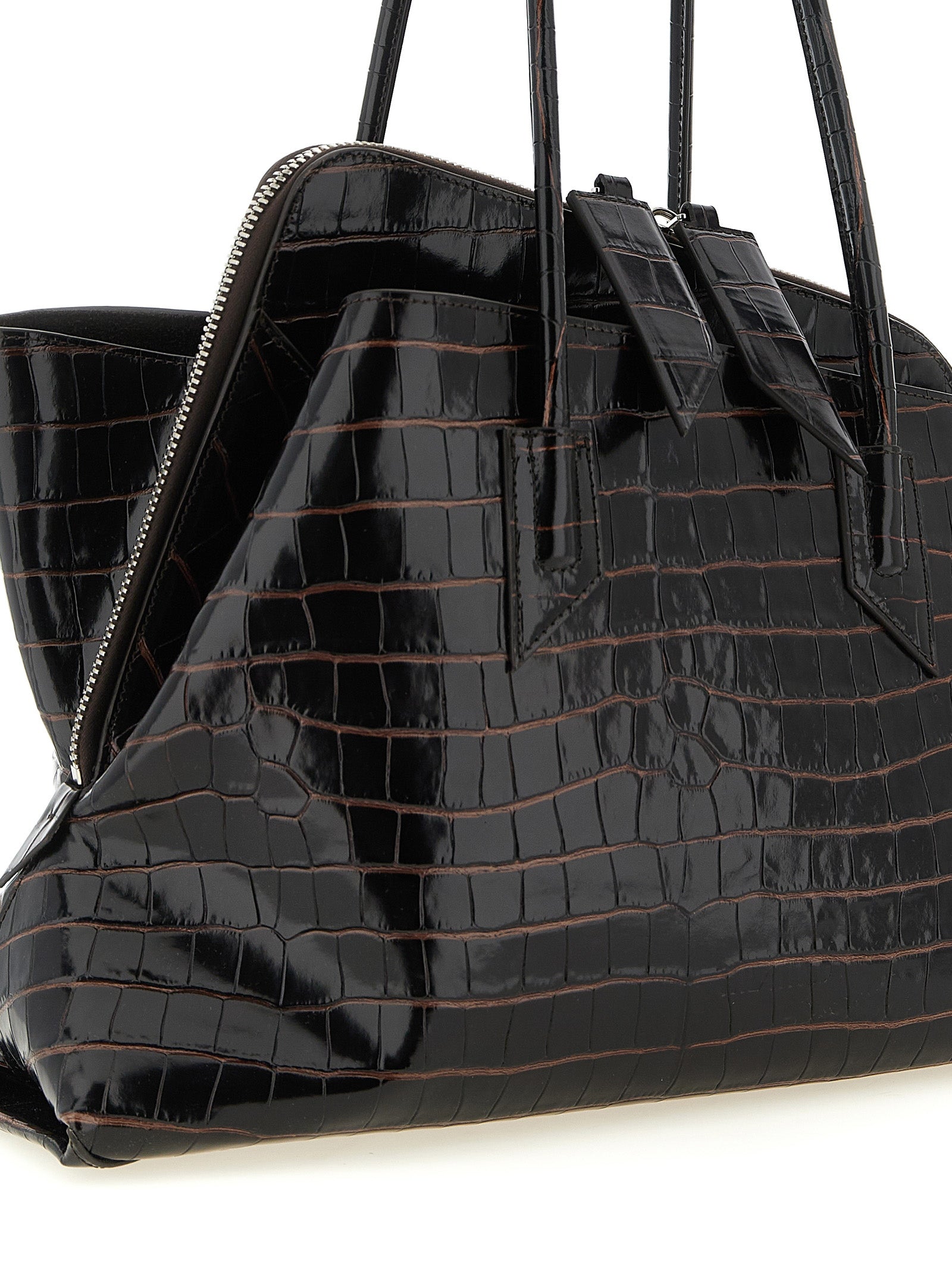 The Attico Brown Bovine Leather Shoulder Women's Bag