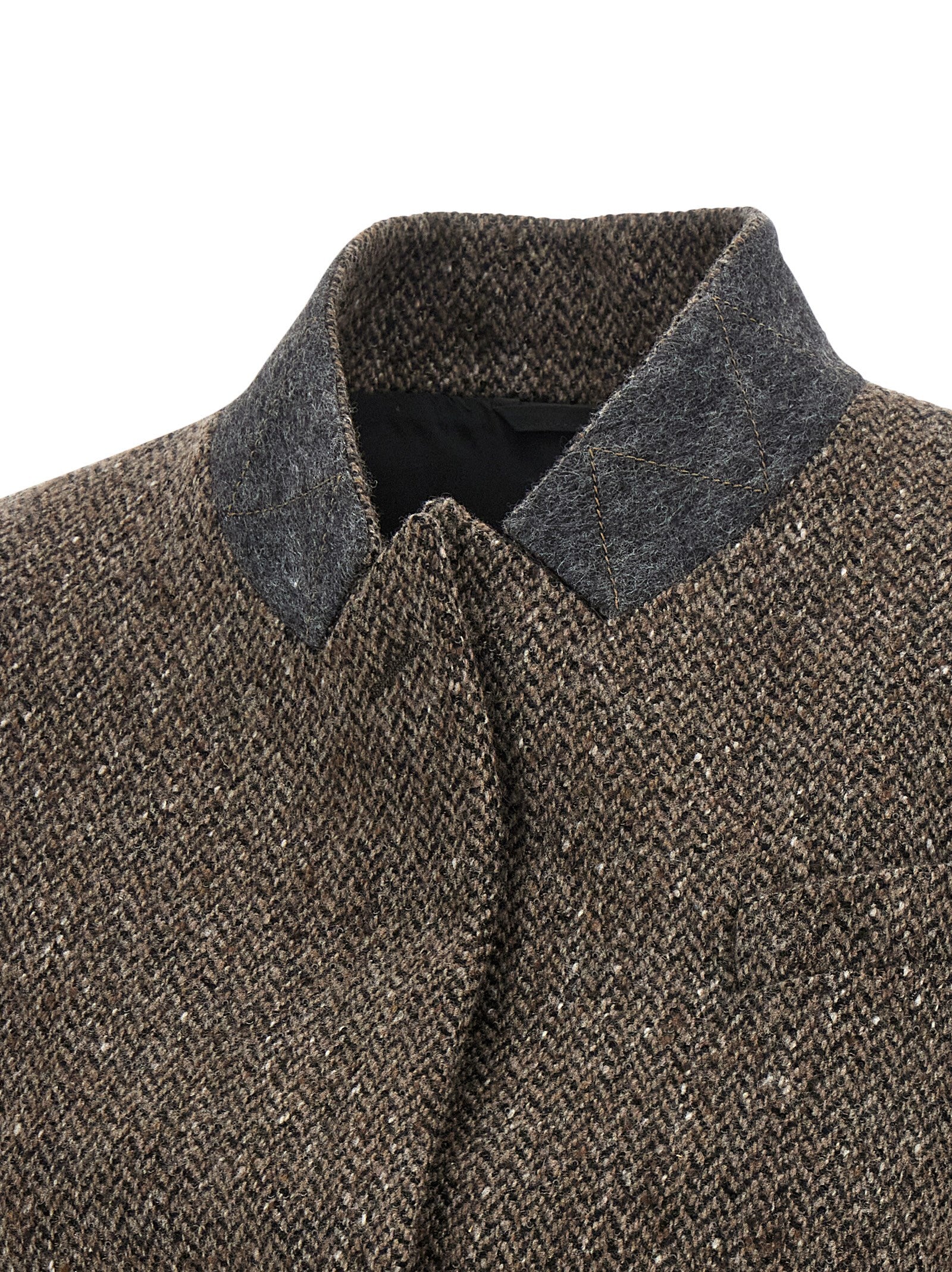 Brunello Cucinelli Brown Virgin Wool Sleeveless Women's Jacket