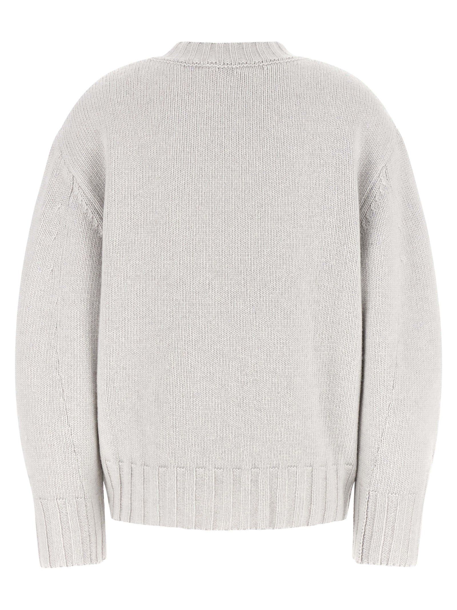 The Attico Gray Virgin Wool Women's Cardigan