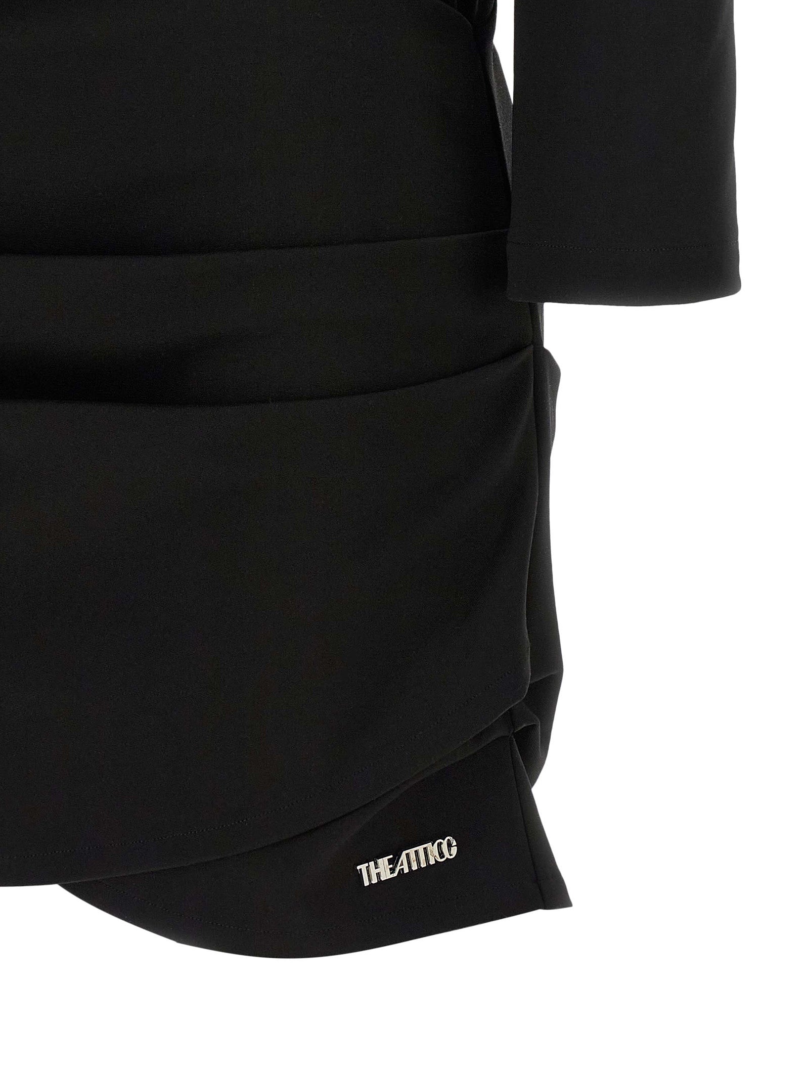 The Attico Black Viscose Short Women's Dress
