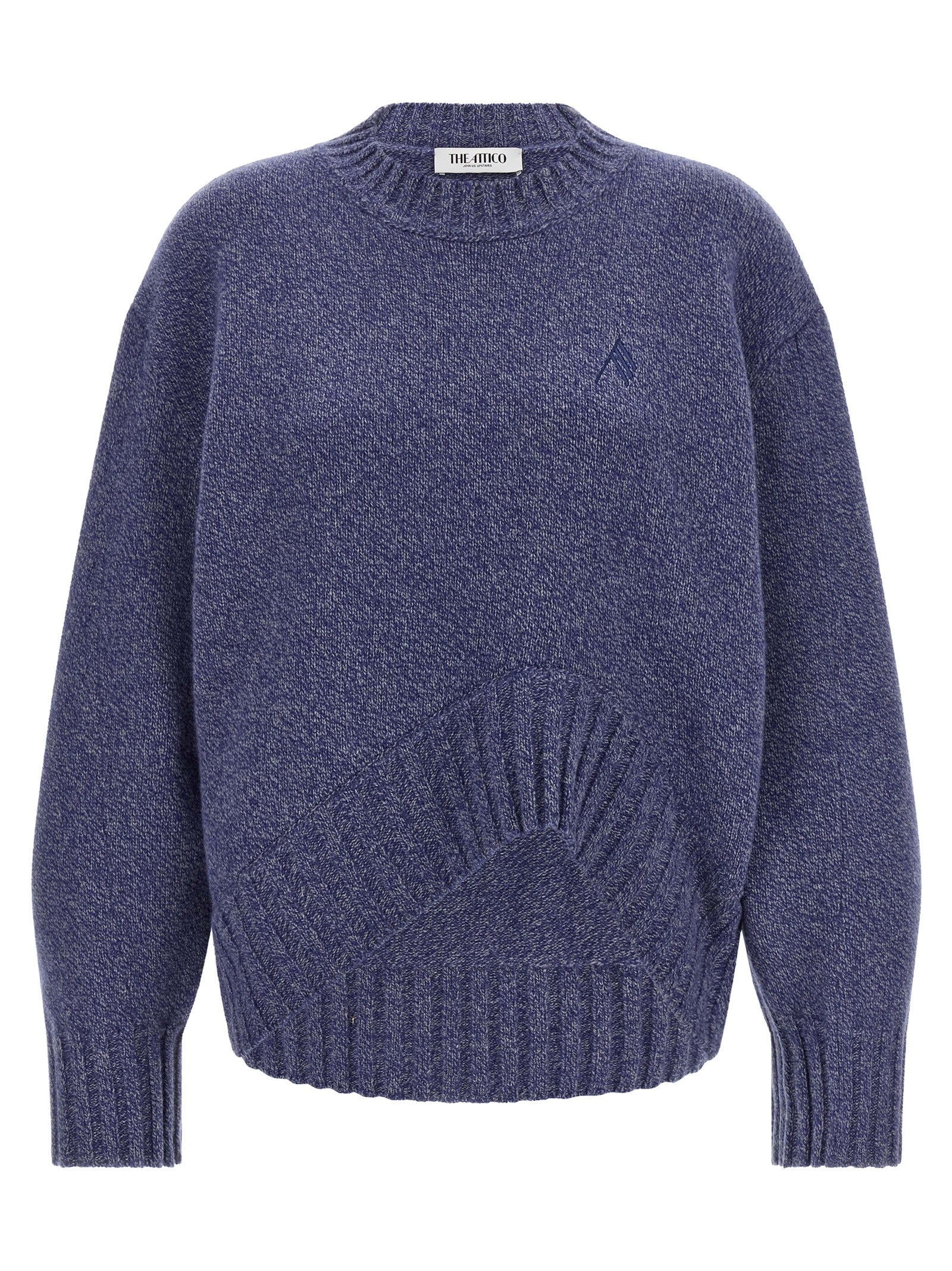 The Attico Blue Virgin Wool Women's Cardigan