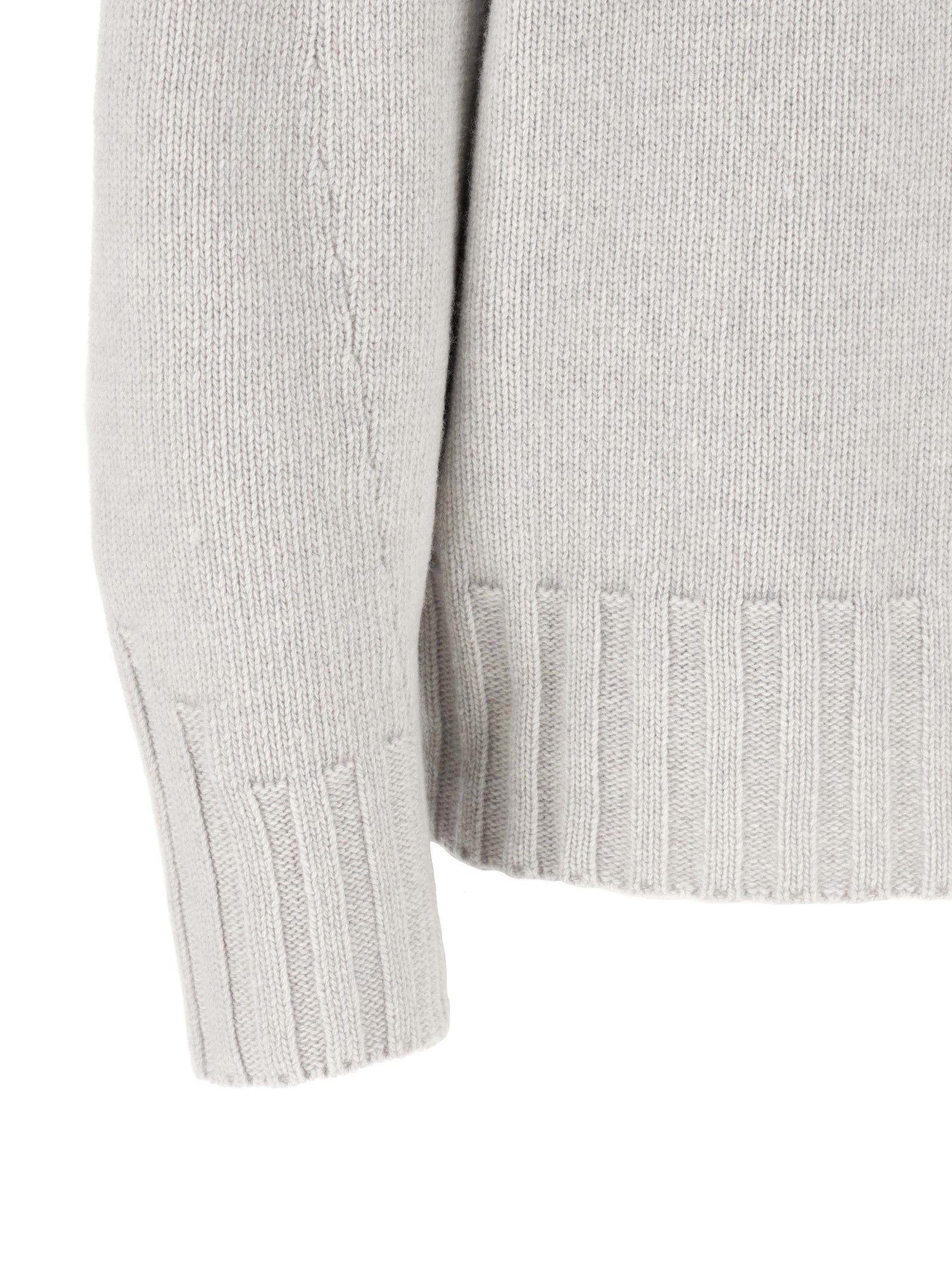 The Attico Gray Virgin Wool Women's Cardigan