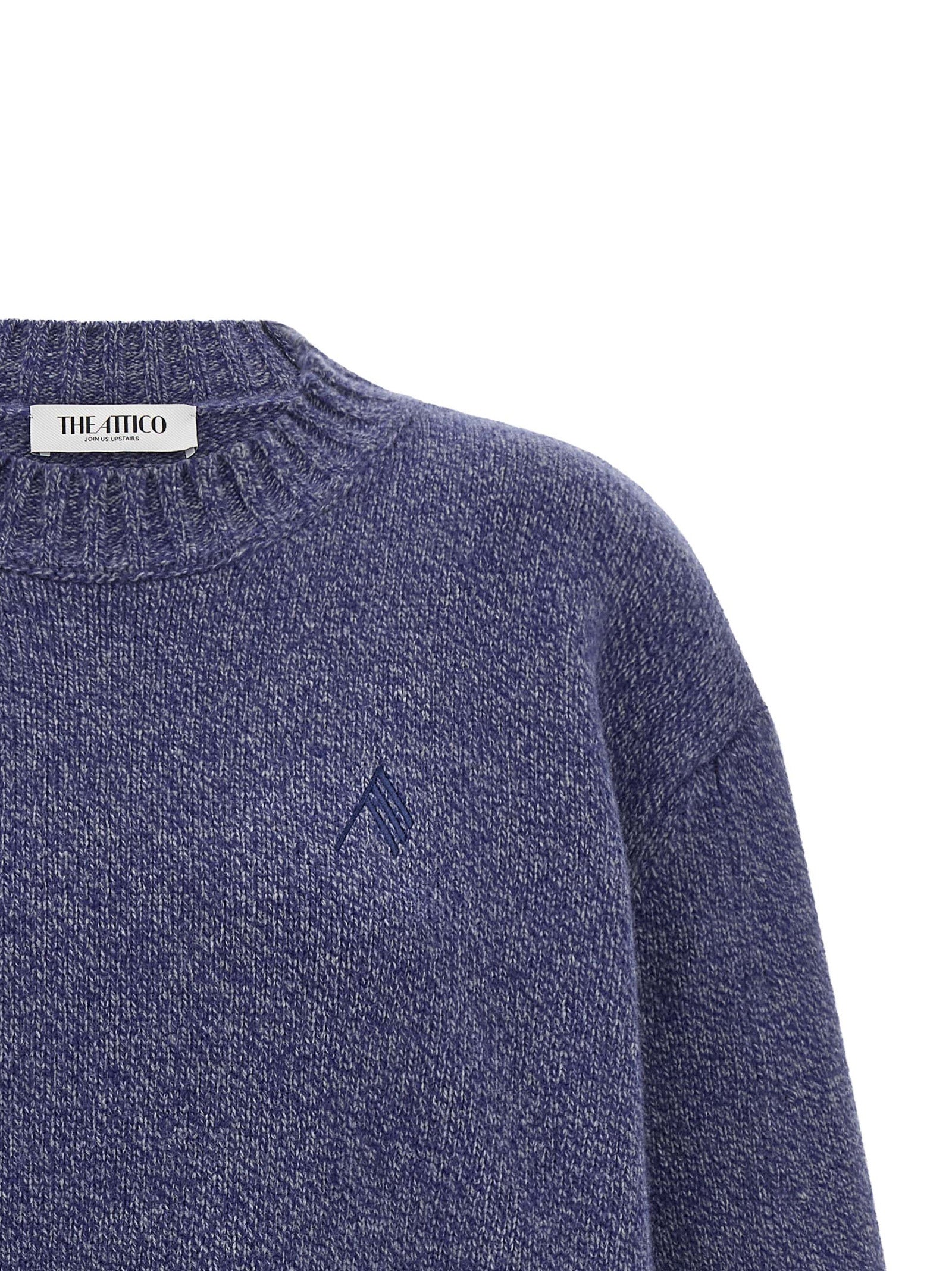 The Attico Blue Virgin Wool Women's Cardigan