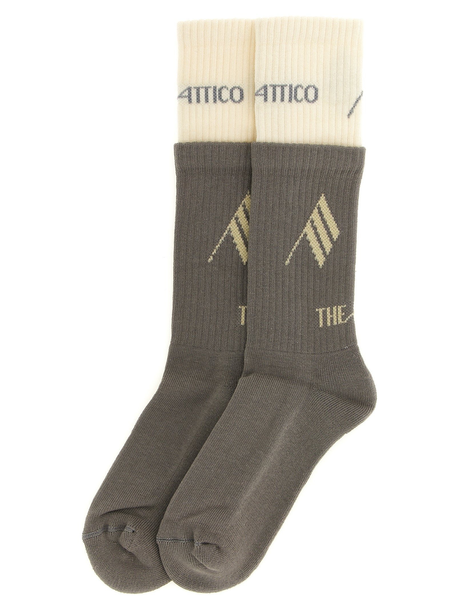 The Attico Gray Cotton Women's Socks