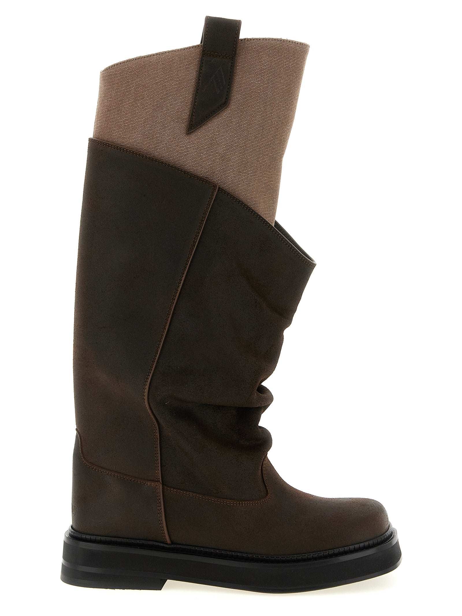 The Attico Brown Calf Leather Bos Taurus Over The Women's Knee