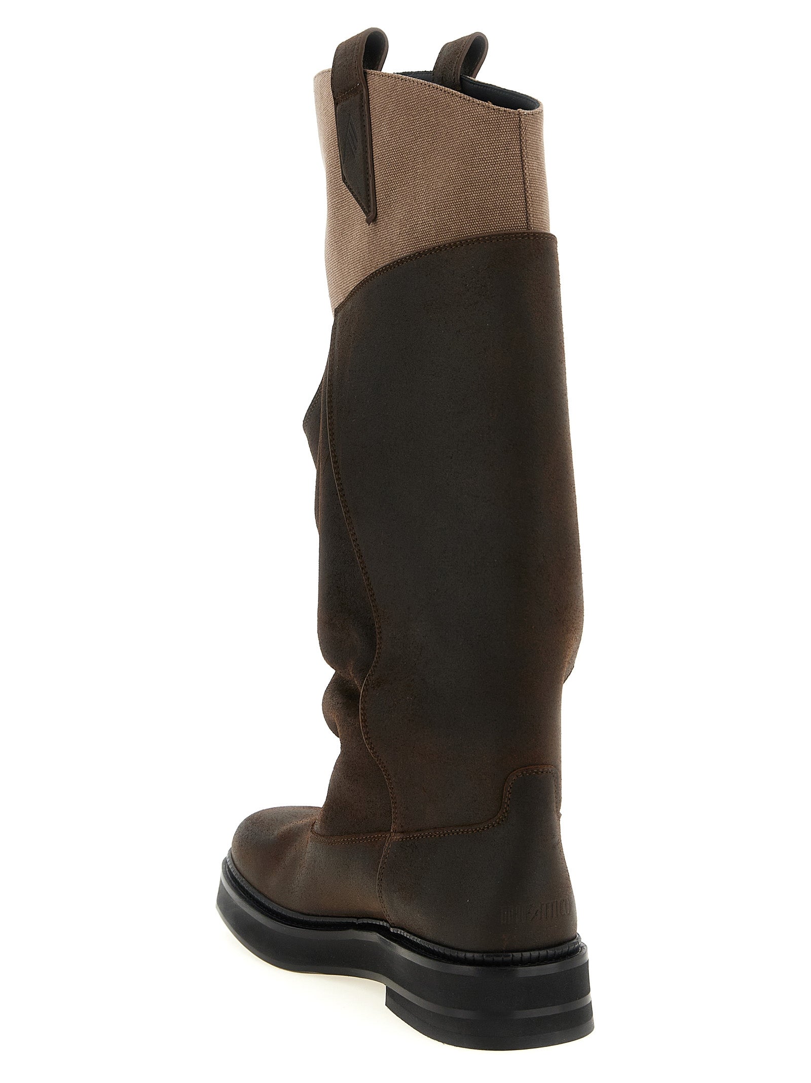 The Attico Brown Calf Leather Bos Taurus Over The Women's Knee