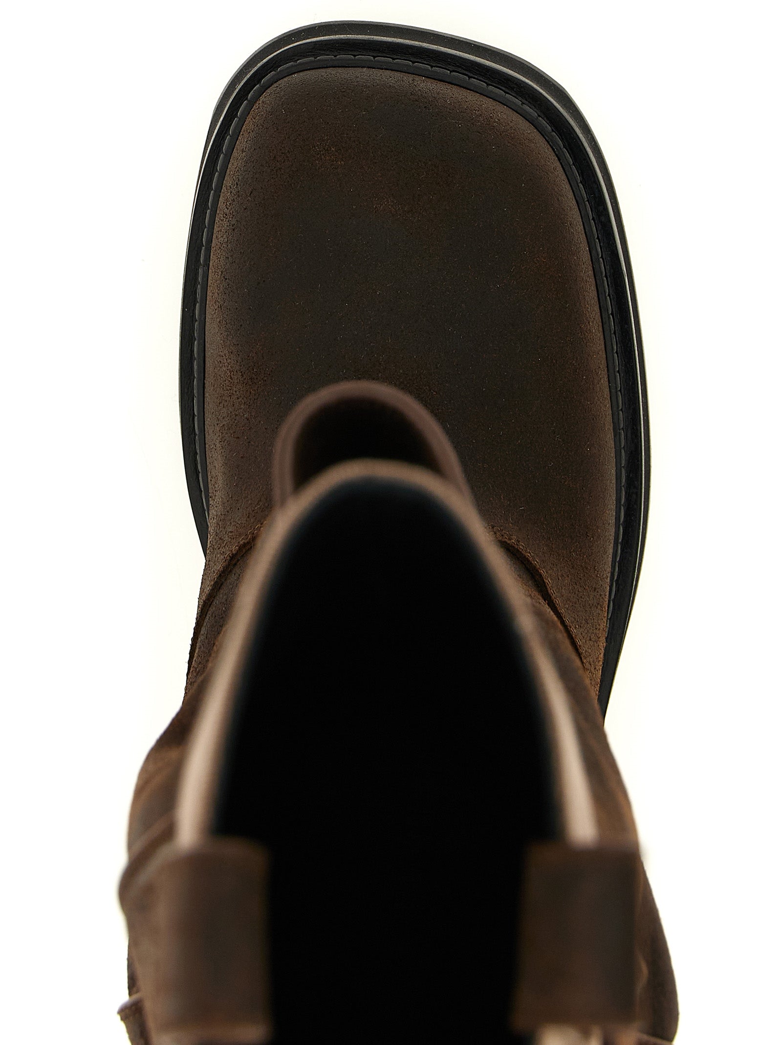 The Attico Brown Calf Leather Bos Taurus Over The Women's Knee