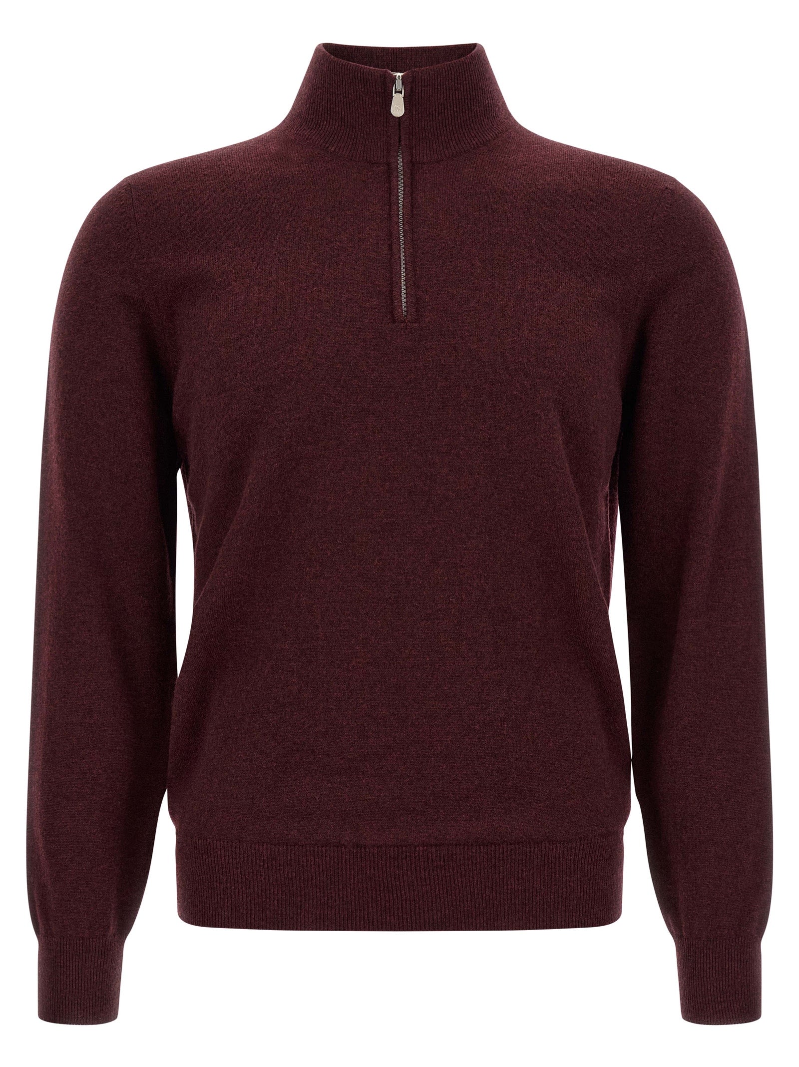 Brunello Cucinelli Bordeaux Cashmere Men's Cardigan