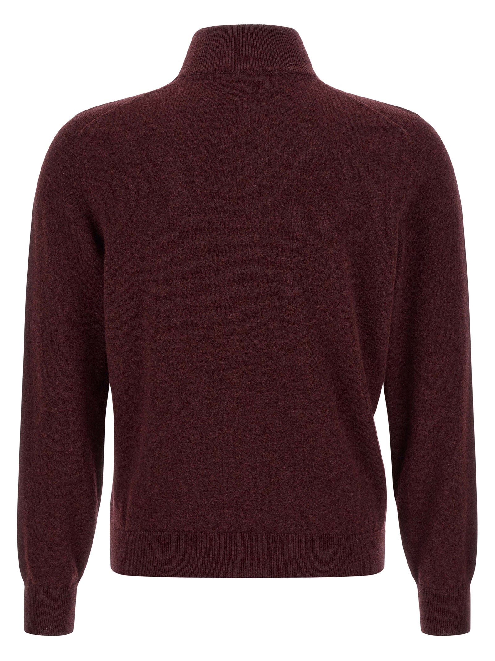 Brunello Cucinelli Bordeaux Cashmere Men's Cardigan