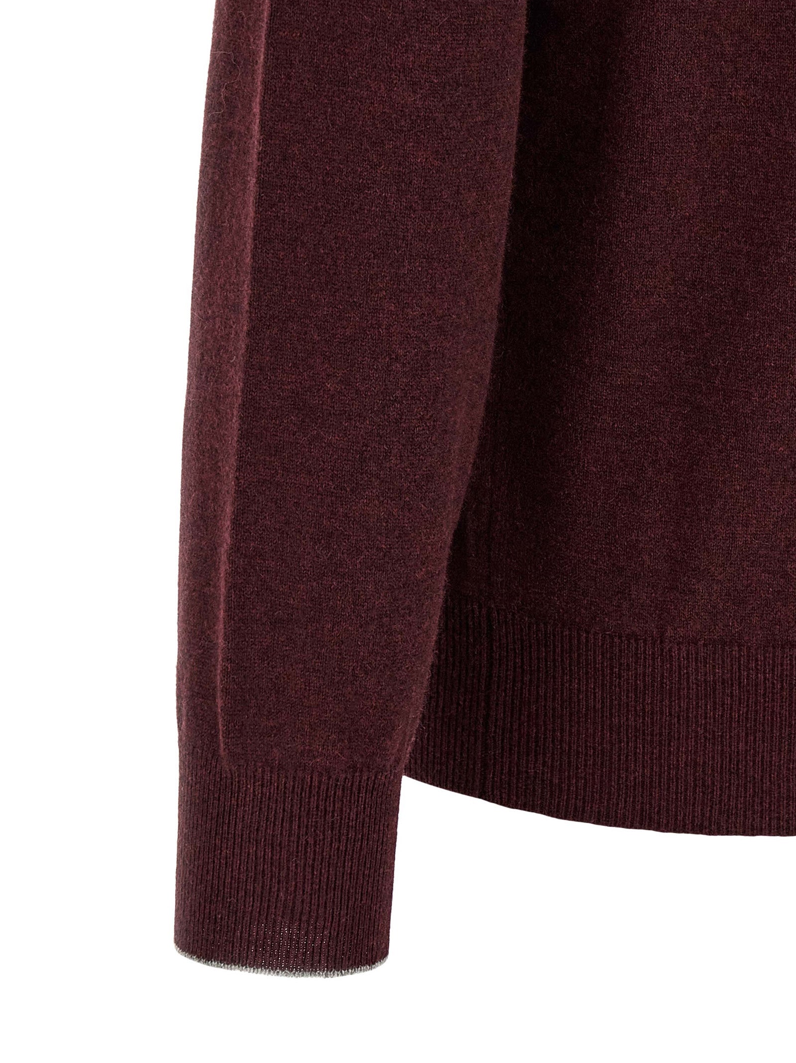 Brunello Cucinelli Bordeaux Cashmere Men's Cardigan