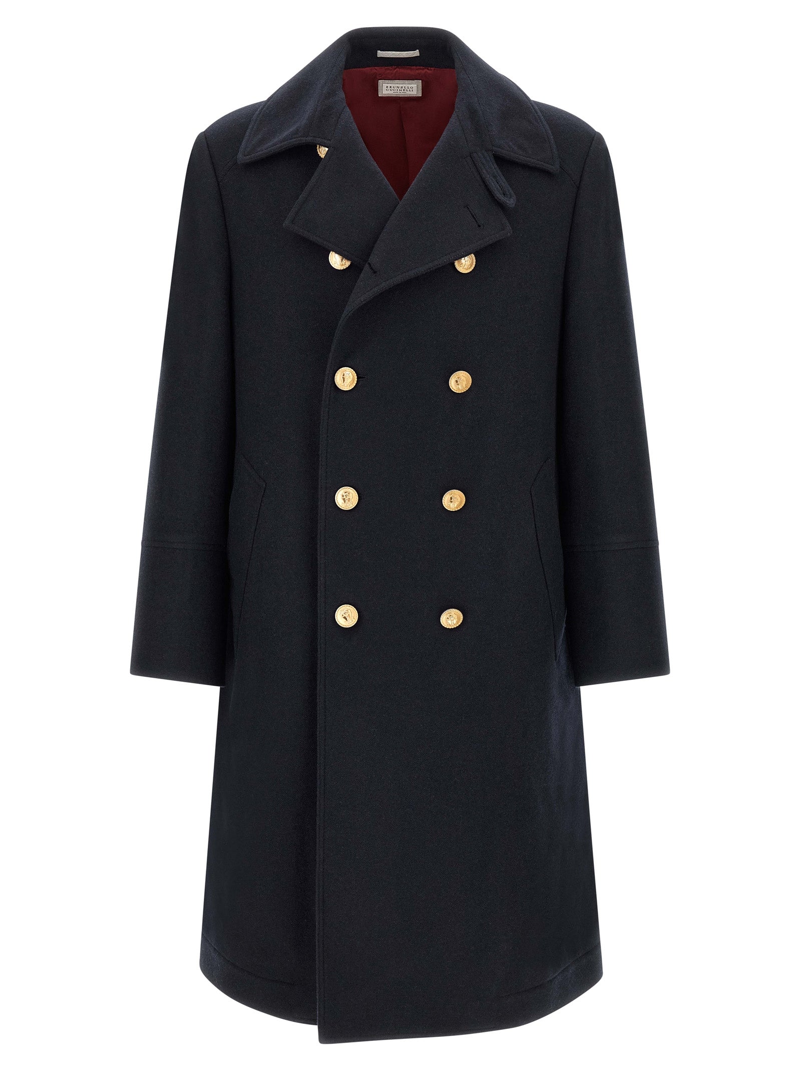 Brunello Cucinelli Blue Cashmere Men's Coat