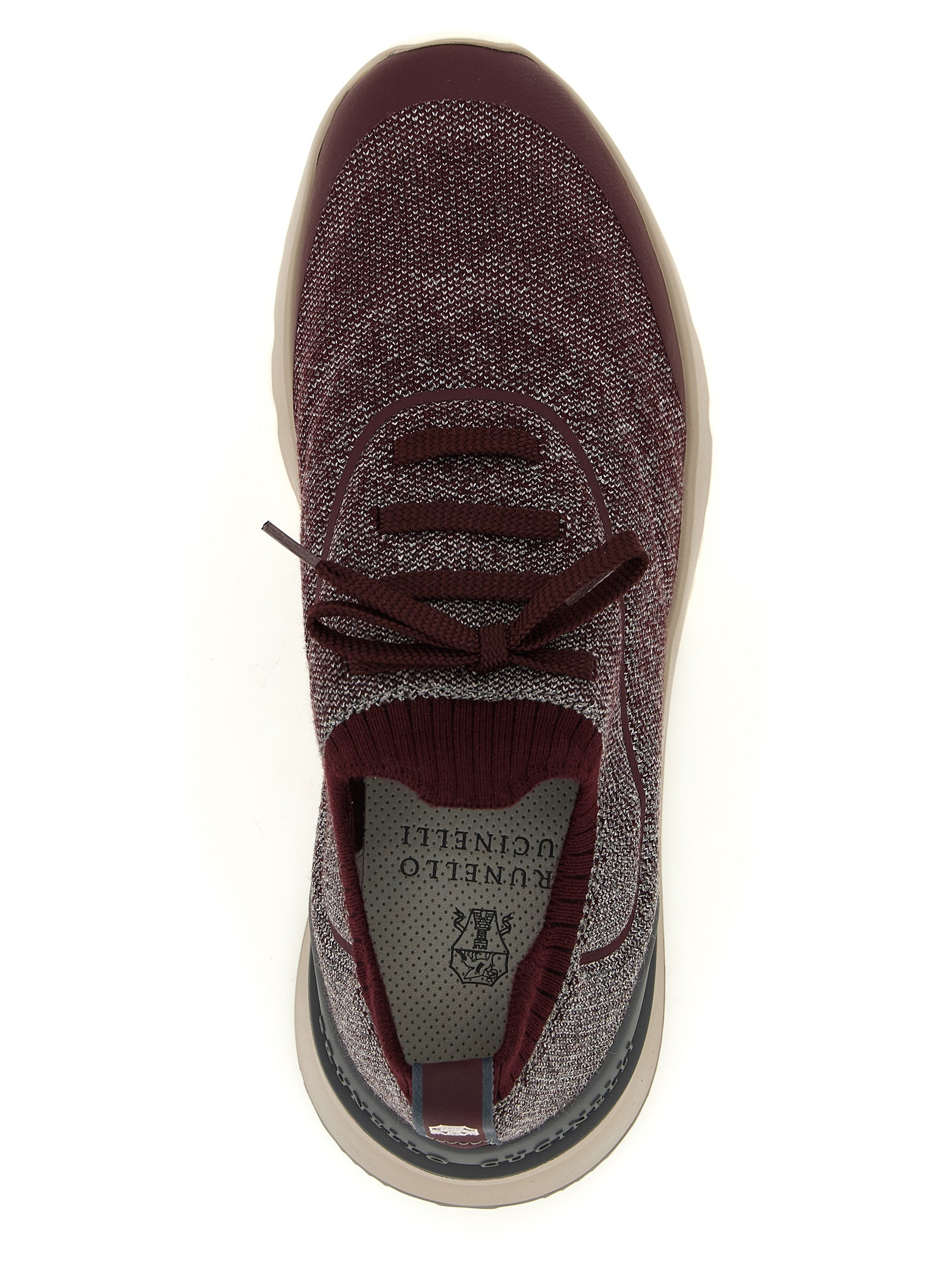 Brunello Cucinelli Bordeaux Cotton Athletic Men's Sneakers