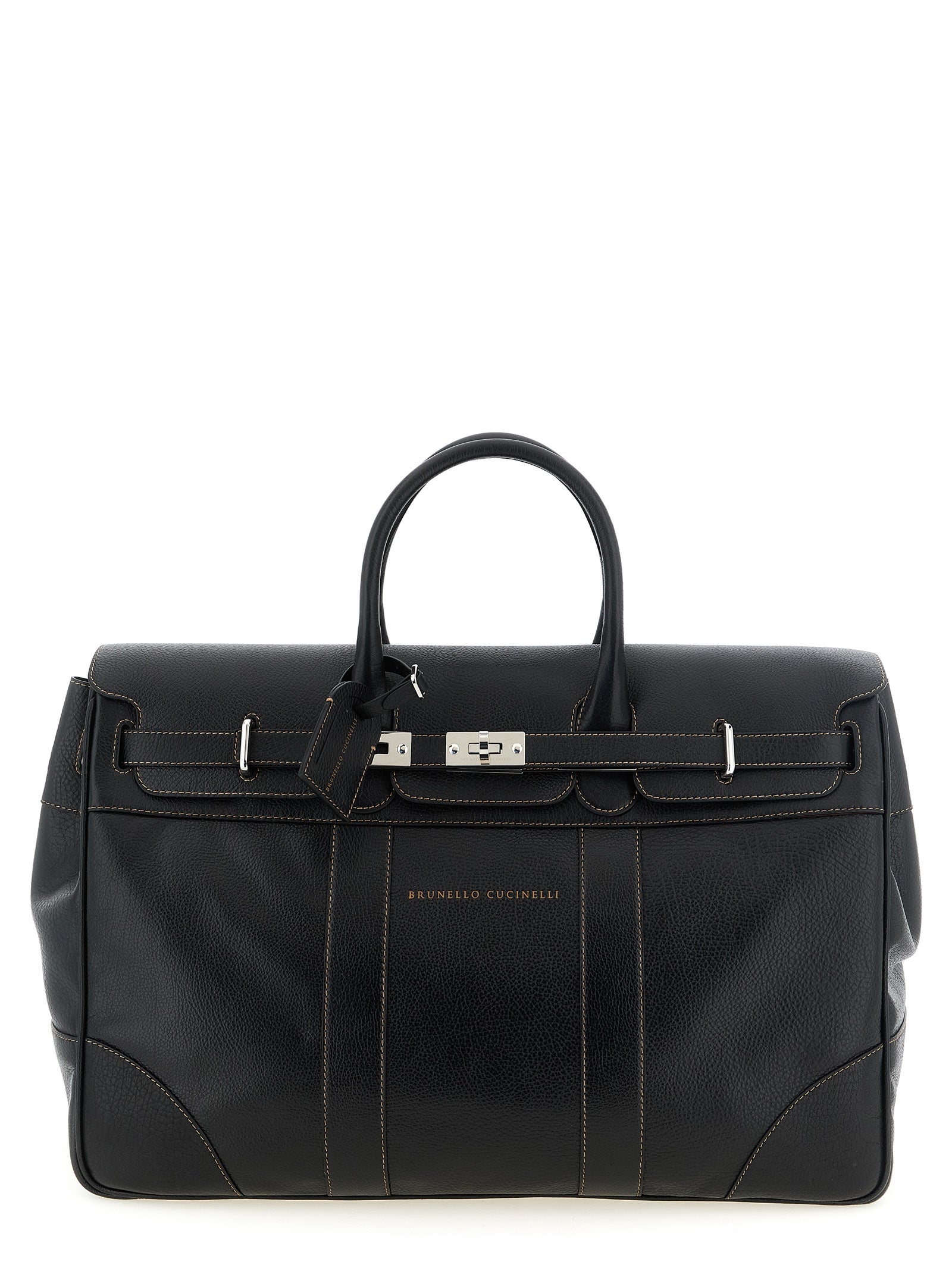 Brunello Cucinelli Black Calfskin Men's Accessories