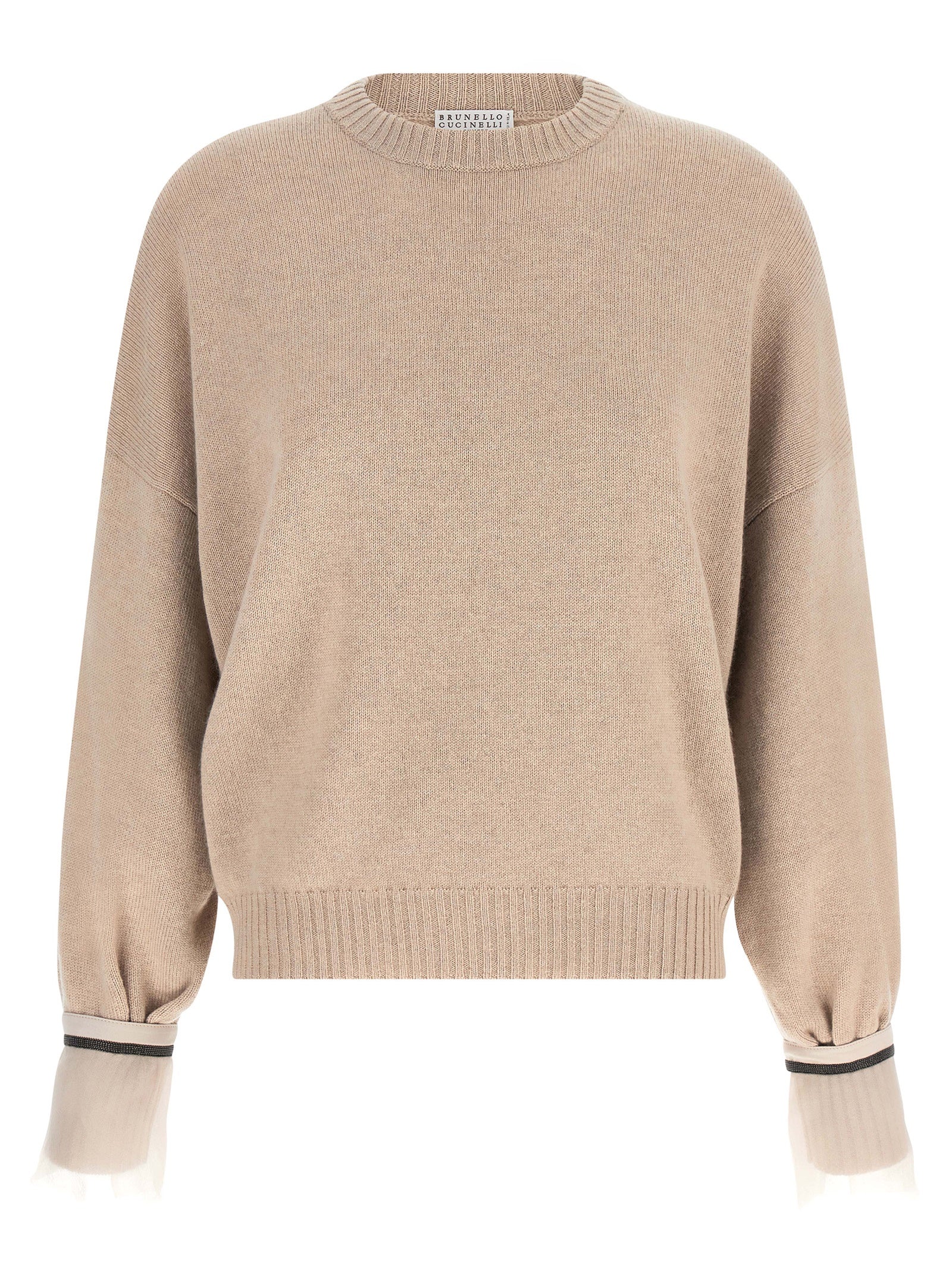 Brunello Cucinelli Beige Cashmere Women's Cardigan