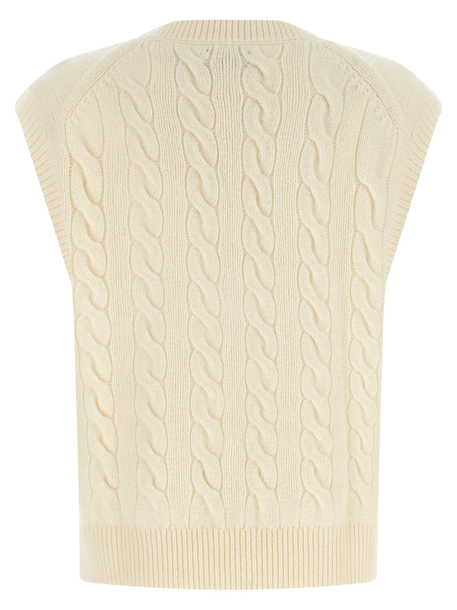 Polo Ralph Lauren White Wool Sleeveless Women's Jacket