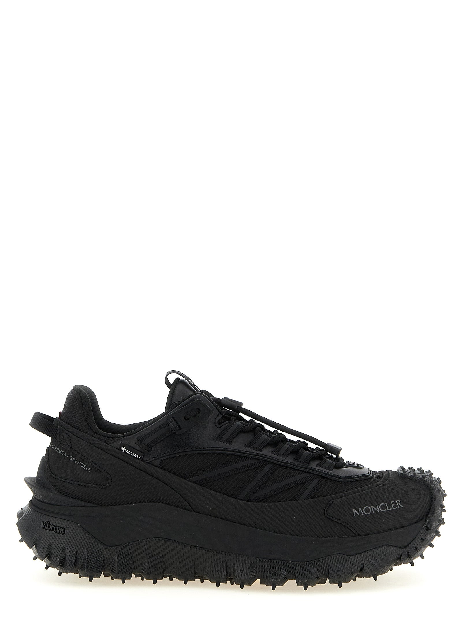Moncler Black Leather Athletic Men's Sneakers