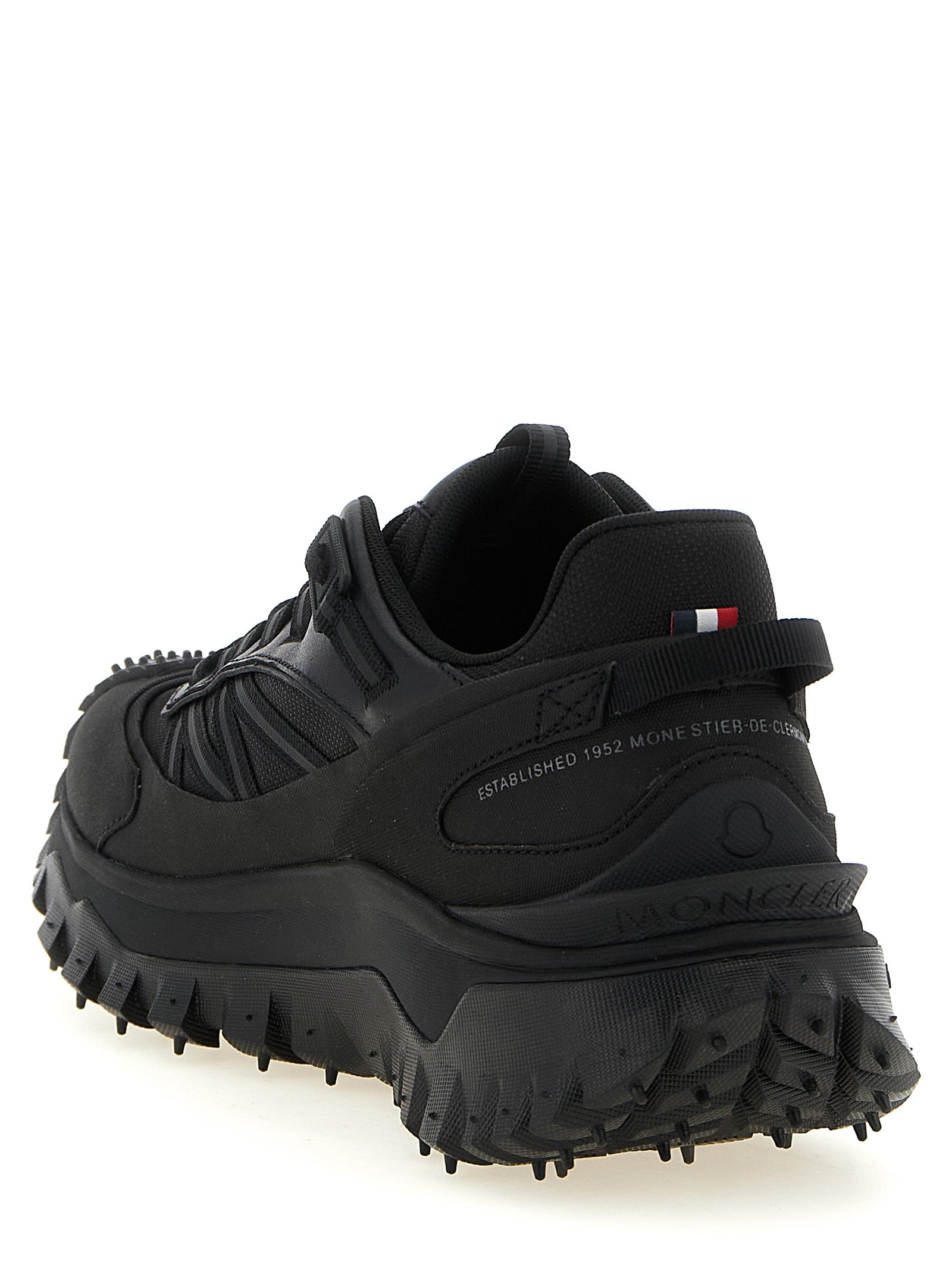Moncler Black Leather Athletic Men's Sneakers