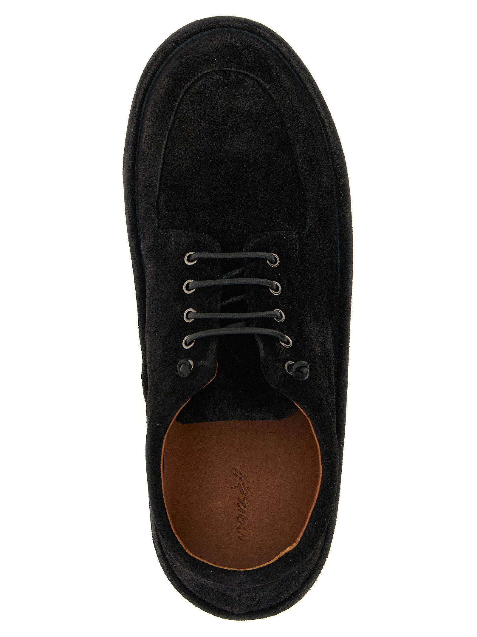 Marsell Black Calfskin Oxfords And Men's Derbies