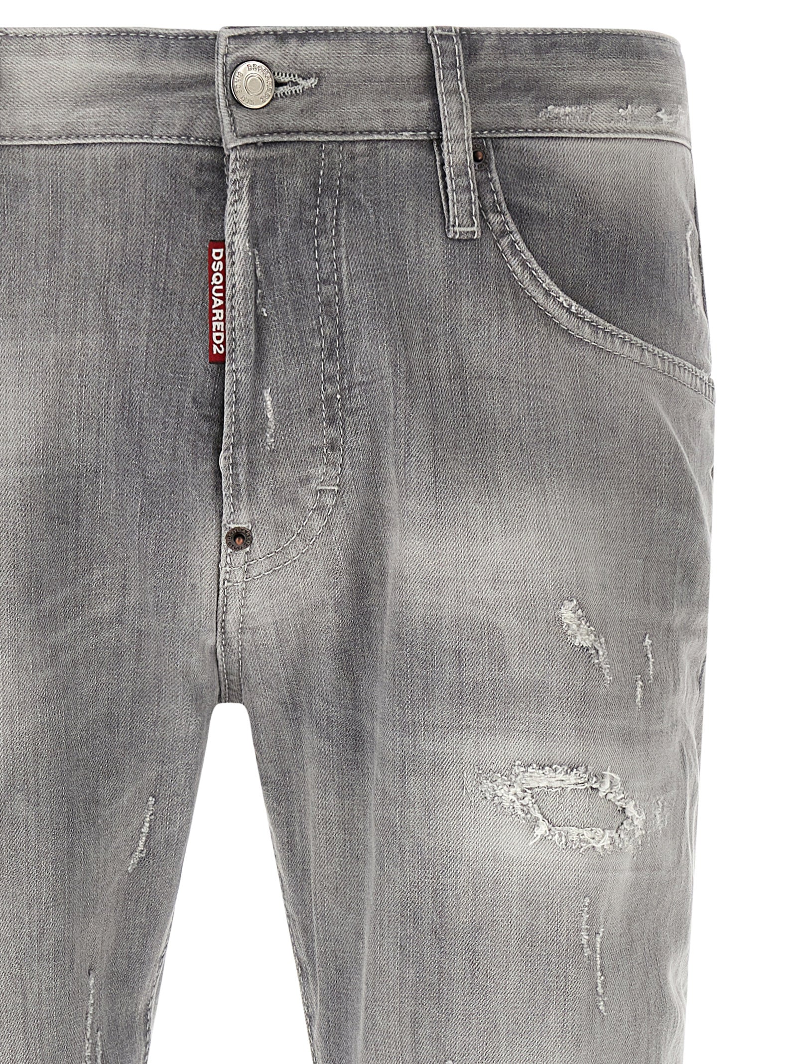 Dsquared² Gray Cotton Tapered Men's Jeans