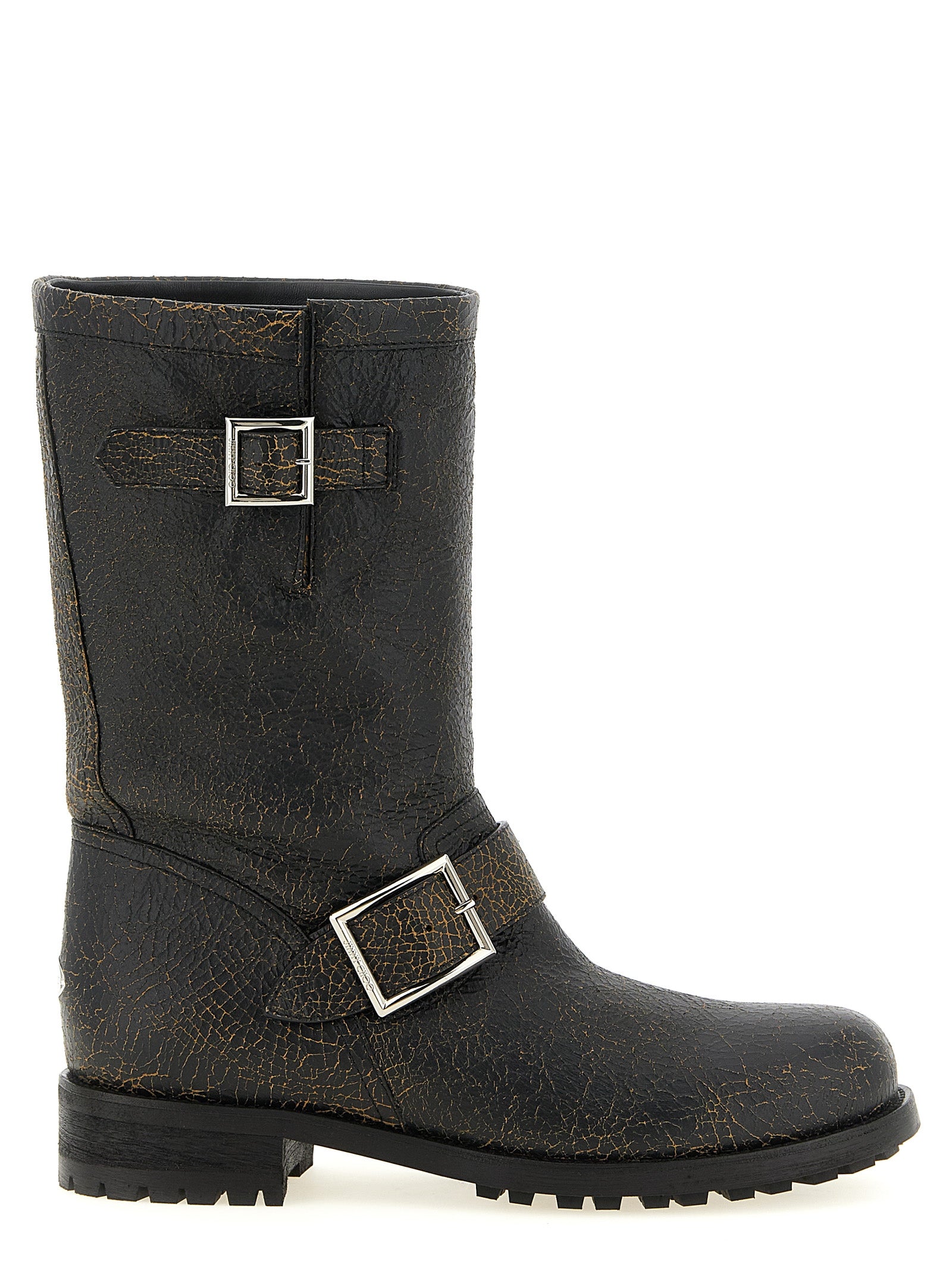 Jimmy Choo Black Leather Ankle Women's Boots