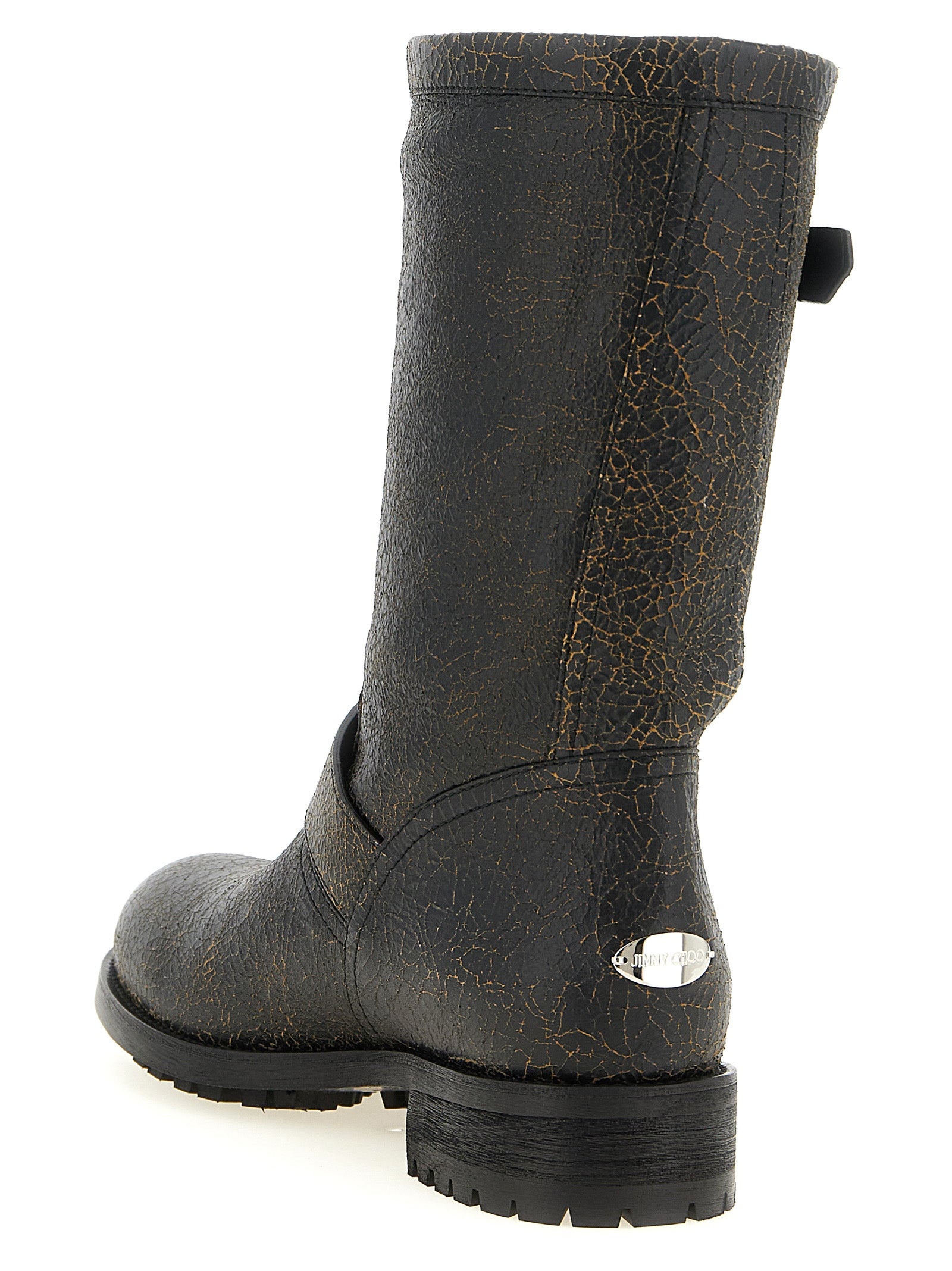 Jimmy Choo Black Leather Ankle Women's Boots