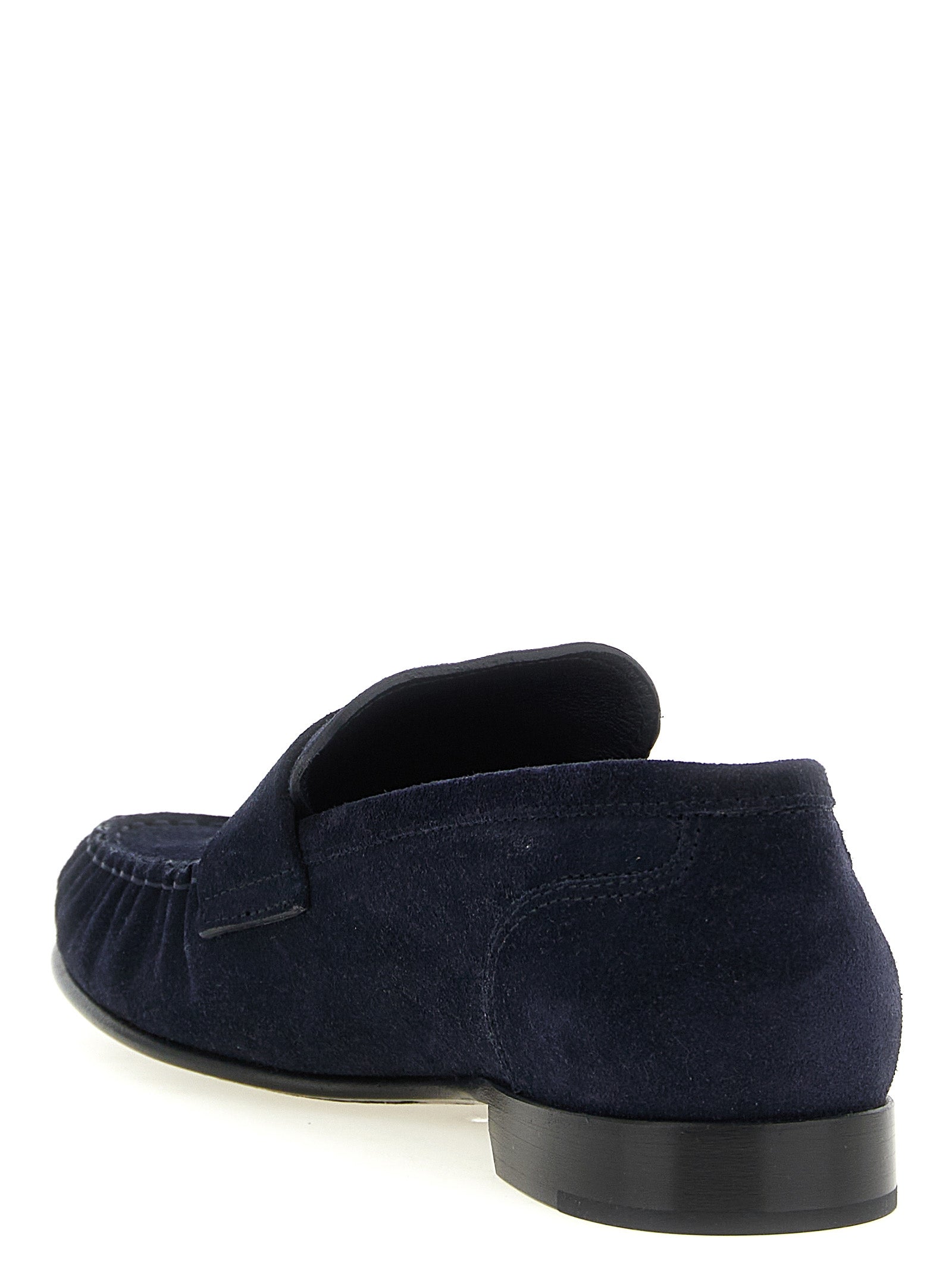 Jimmy Choo Blue Leather Slip-On Women's Loafers