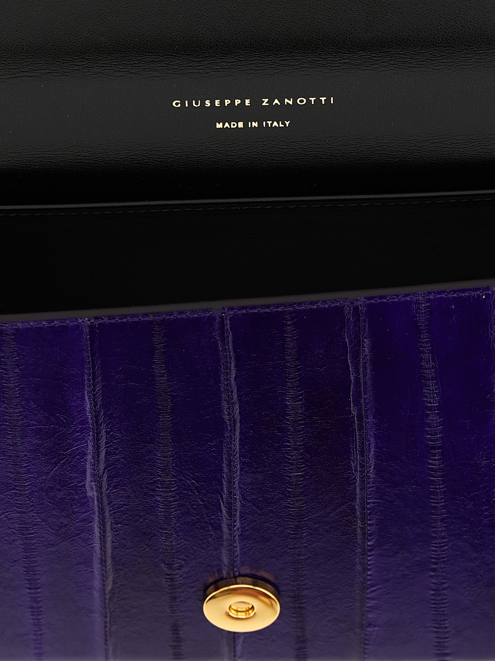 Giuseppe Zanotti Purple Leather Clutch Women's Bag