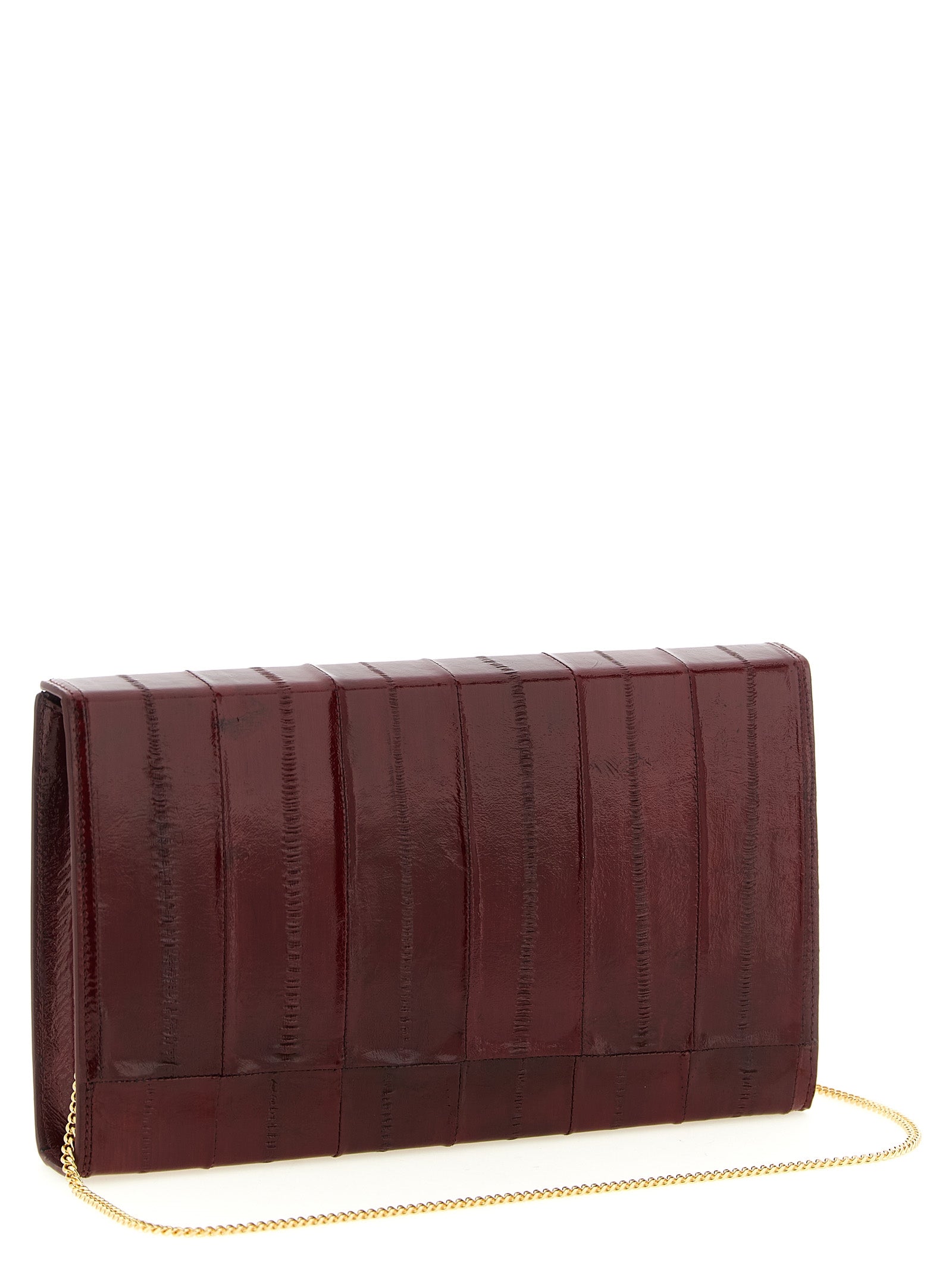Giuseppe Zanotti Bordeaux Leather Clutch Women's Bag