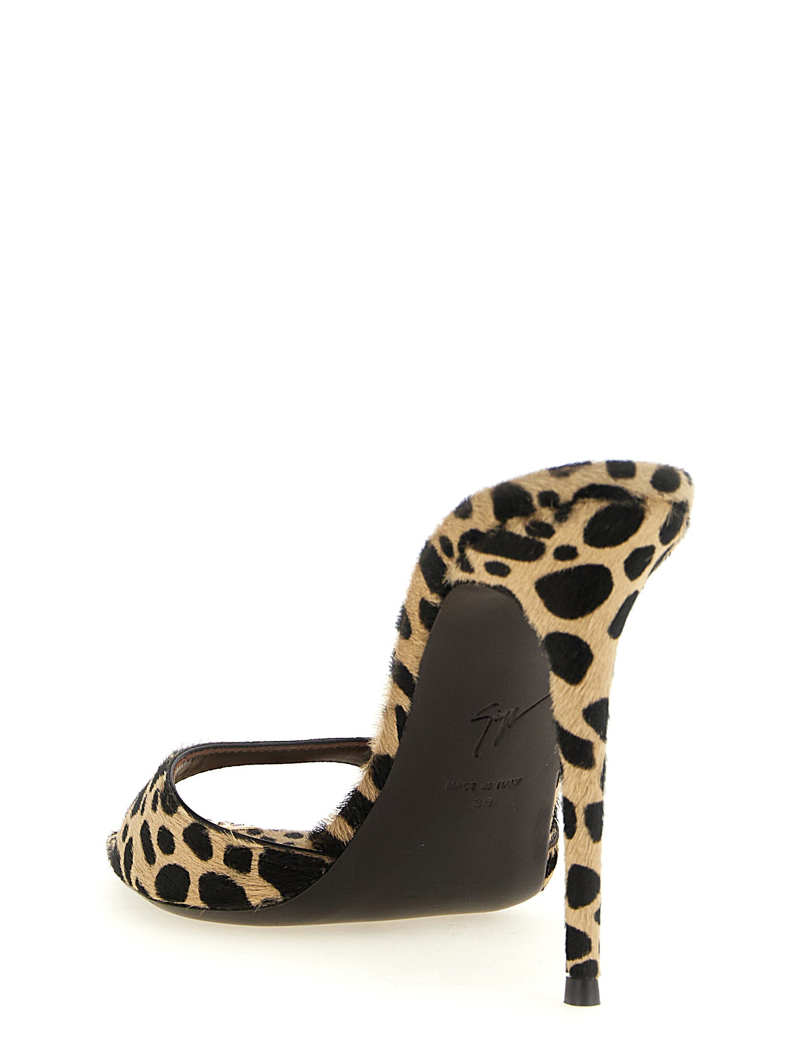 Giuseppe Zanotti Multicolor Calfskin Stiletto Heel Women's Sandals