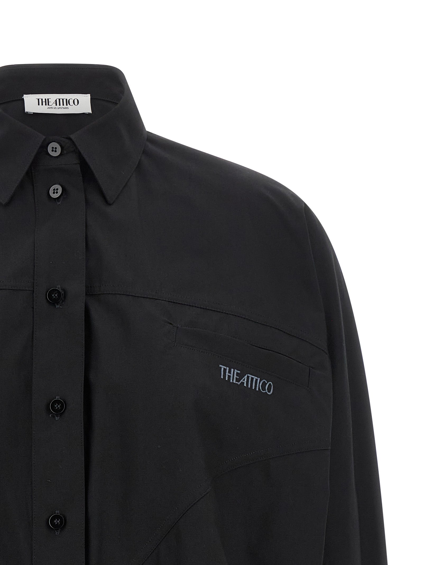 The Attico Black Cotton Women's Blouse