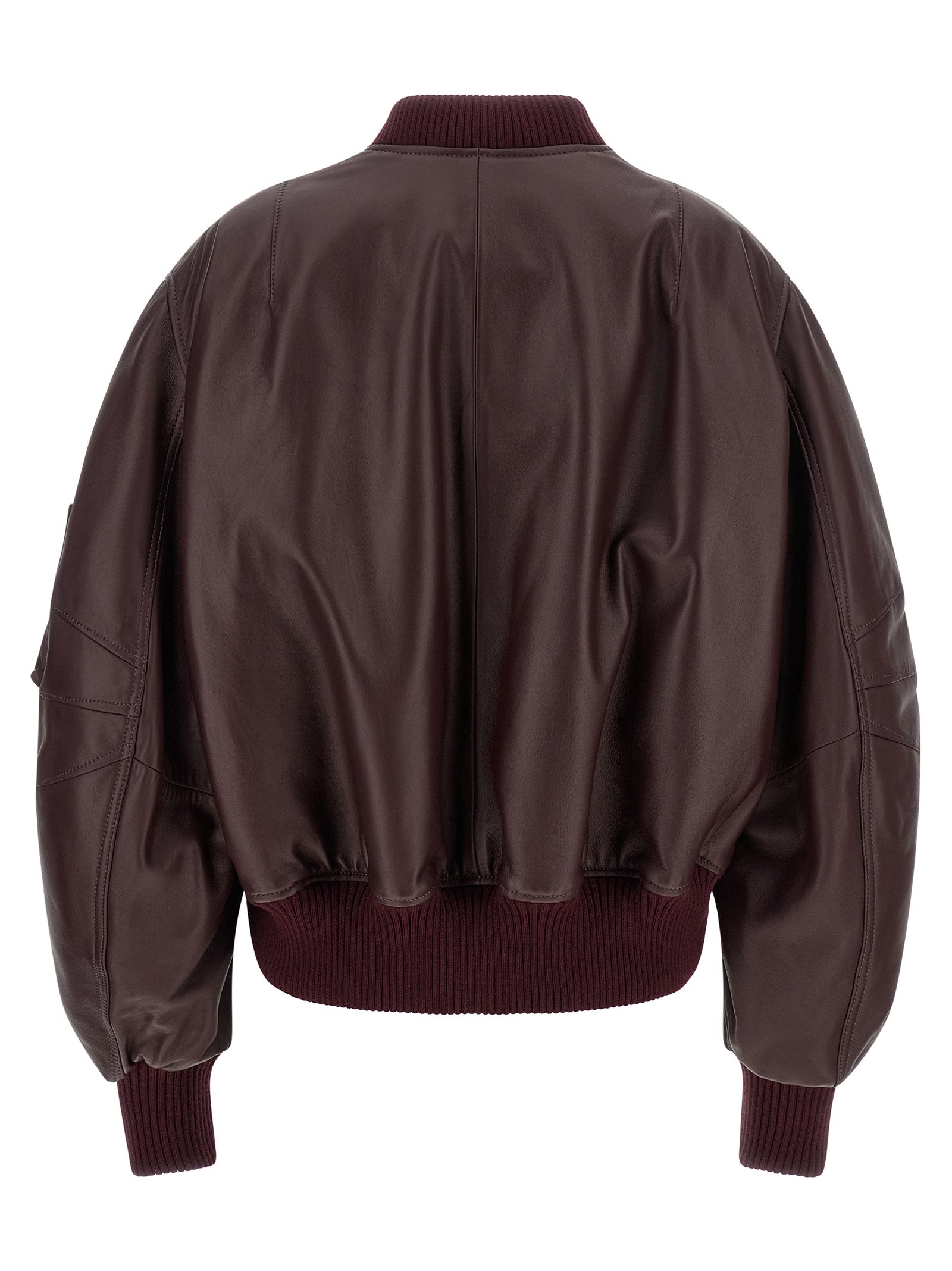 The Attico Bordeaux Lamb Leather Leather Women's Jacket
