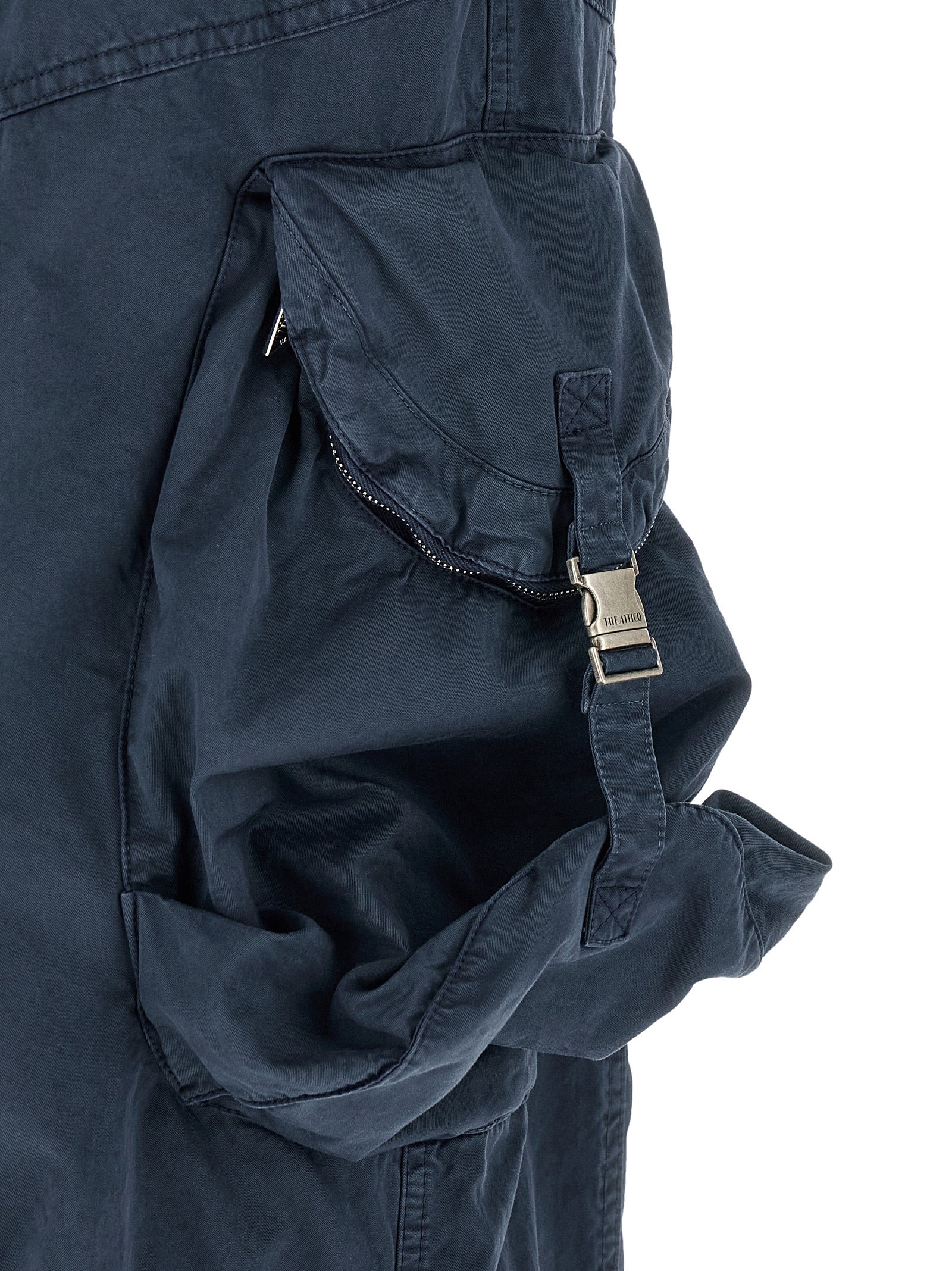 The Attico Blue Cotton Cargo Women's Pants