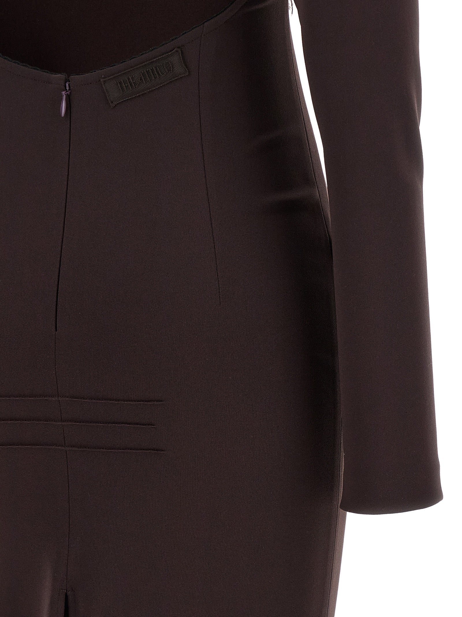 The Attico Brown Viscose Long Women's Dress