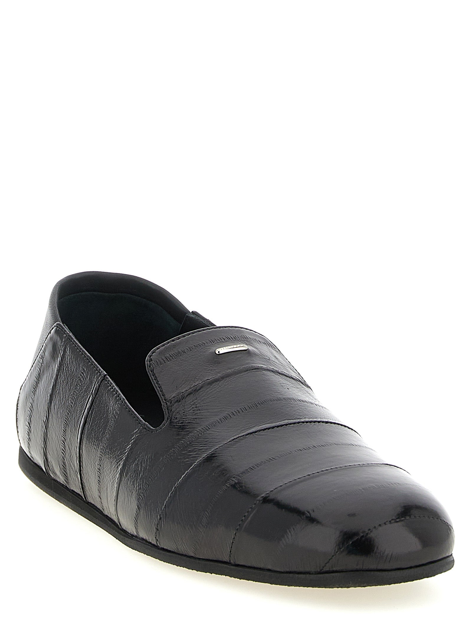 Giuseppe Zanotti Black Leather Slip-On Men's Loafers