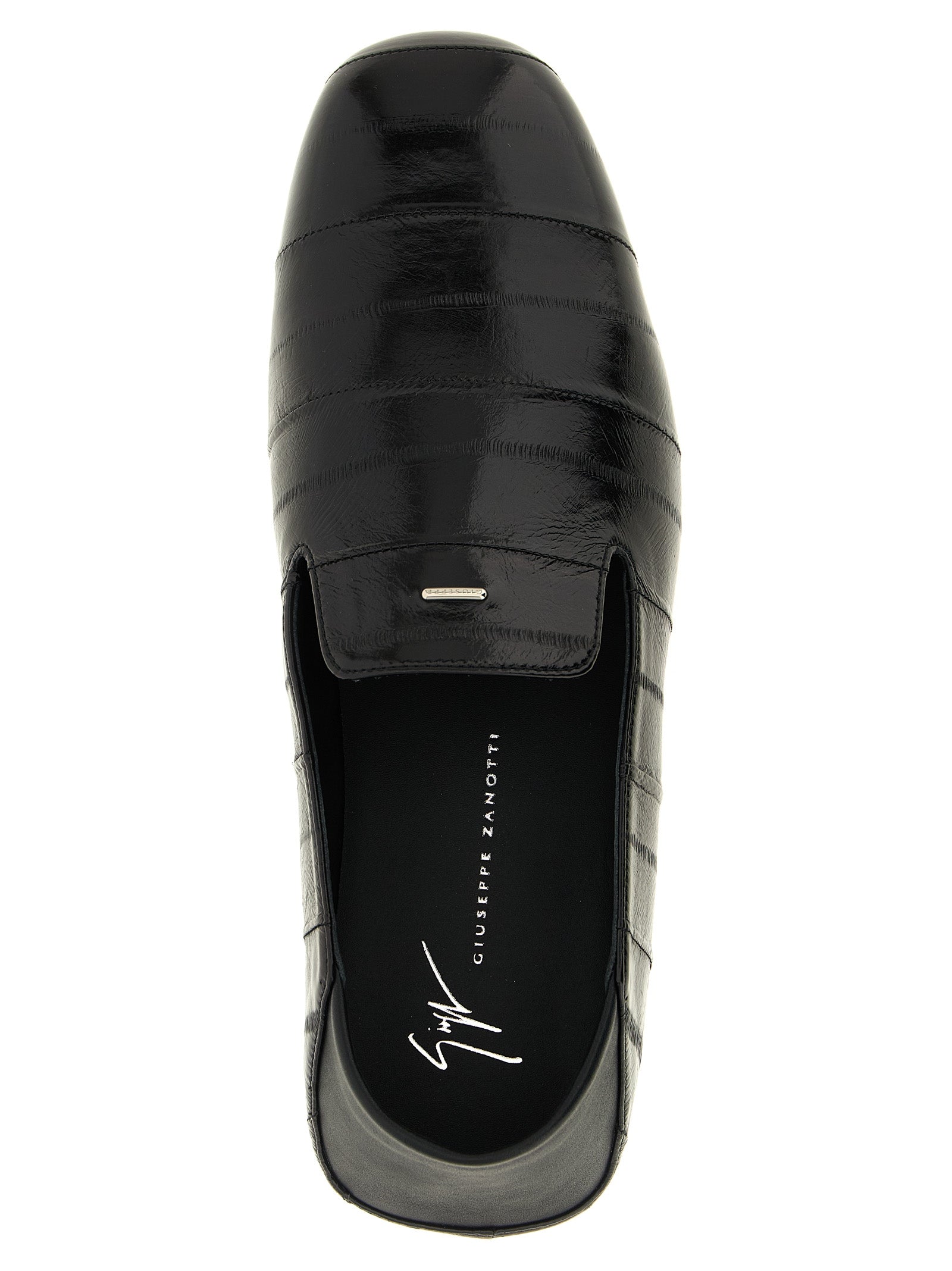 Giuseppe Zanotti Black Leather Slip-On Men's Loafers