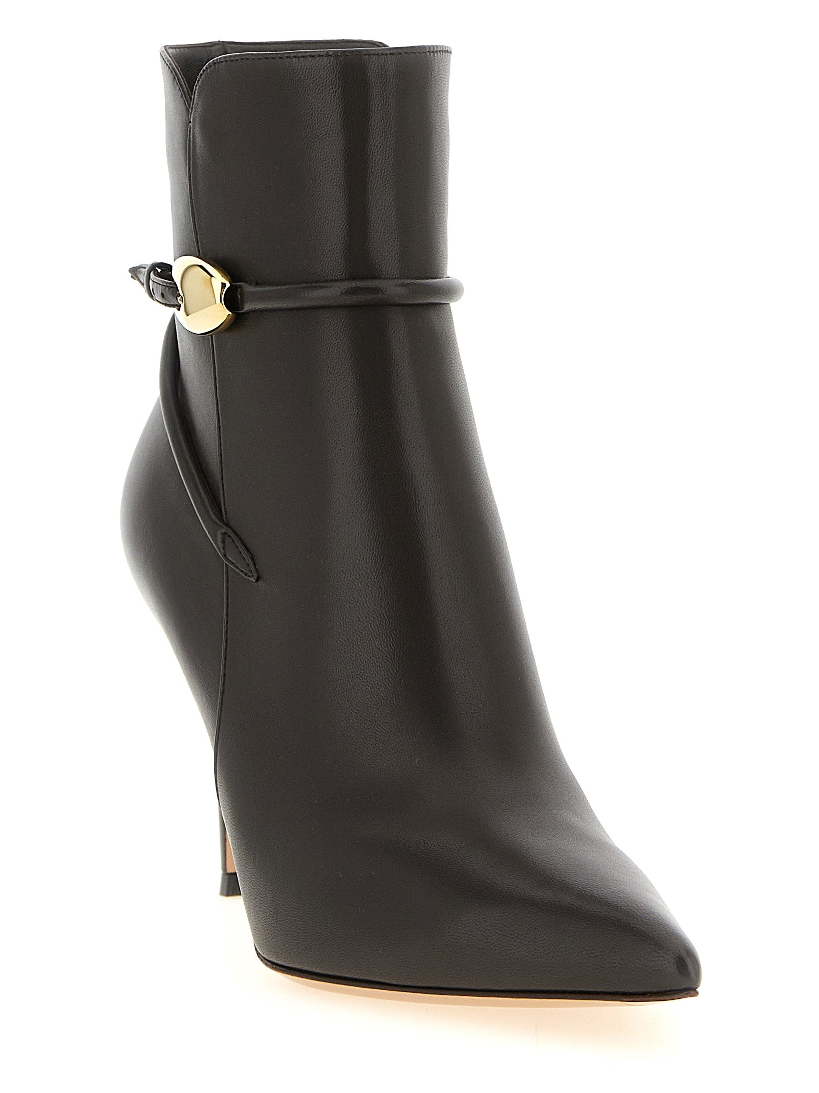 Gianvito Rossi Brown Lamb Leather Ankle Women's Boots