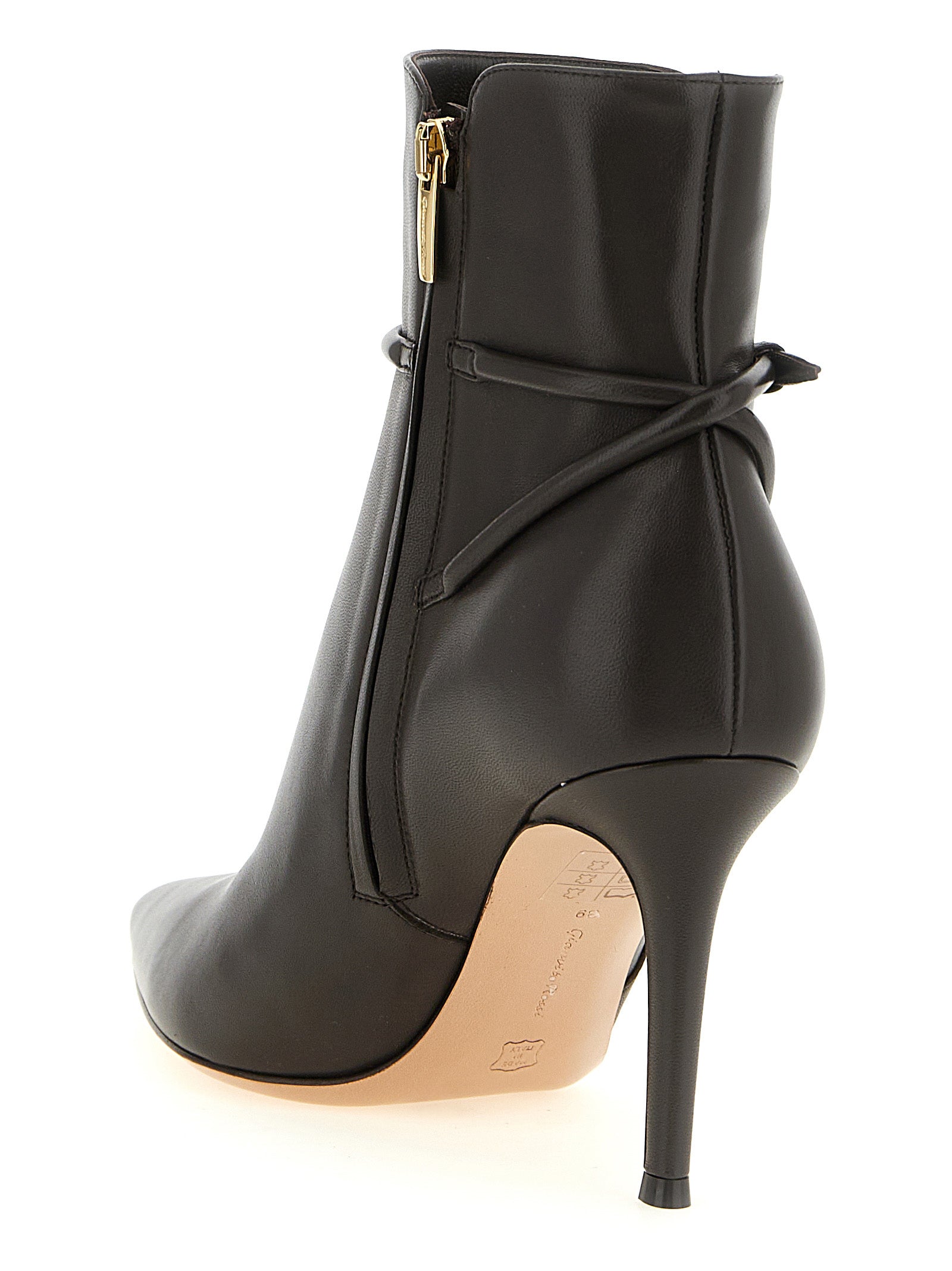 Gianvito Rossi Brown Lamb Leather Ankle Women's Boots