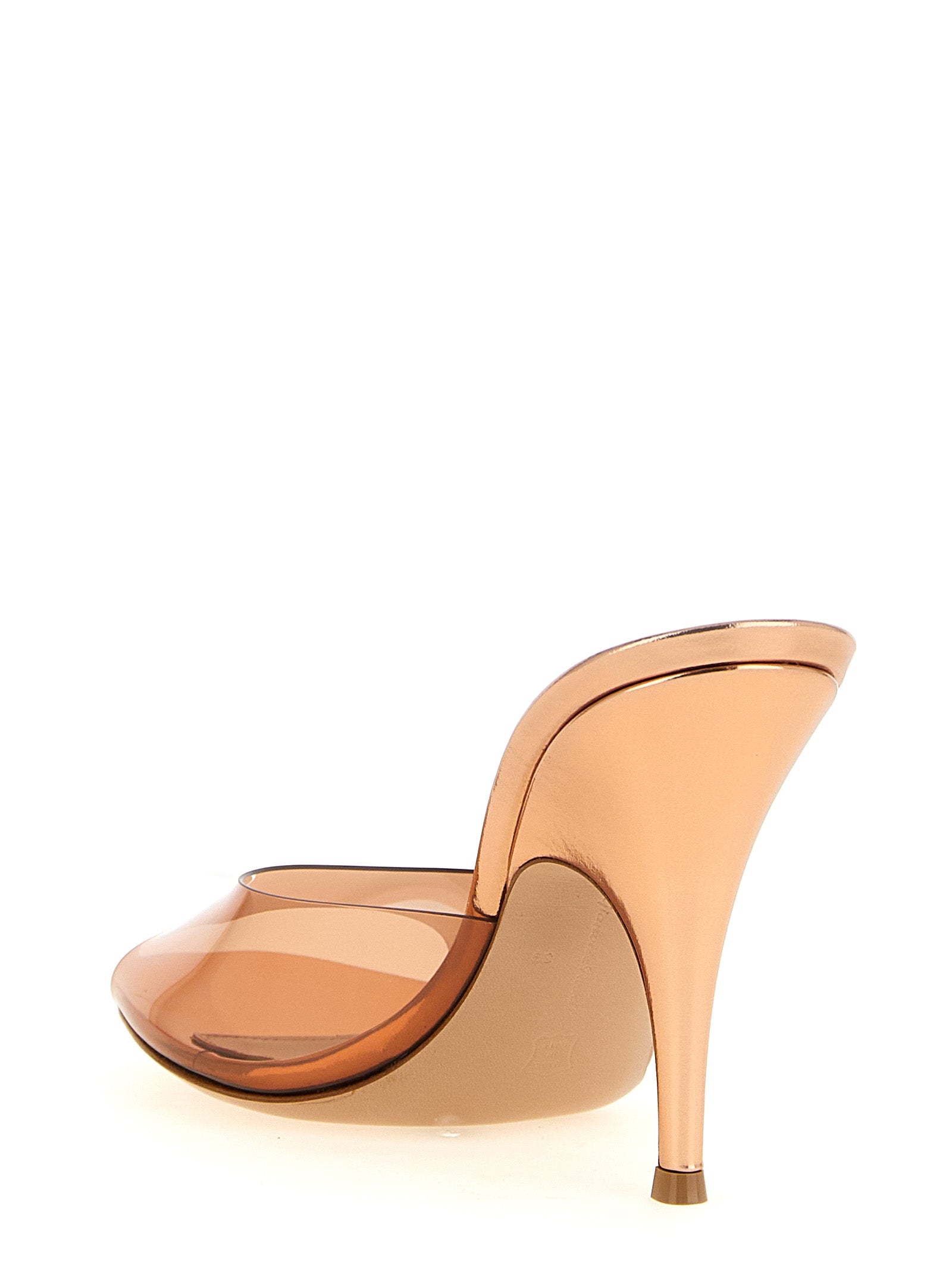 Gianvito Rossi Orange Polyethylene Stiletto Heel Women's Sandals