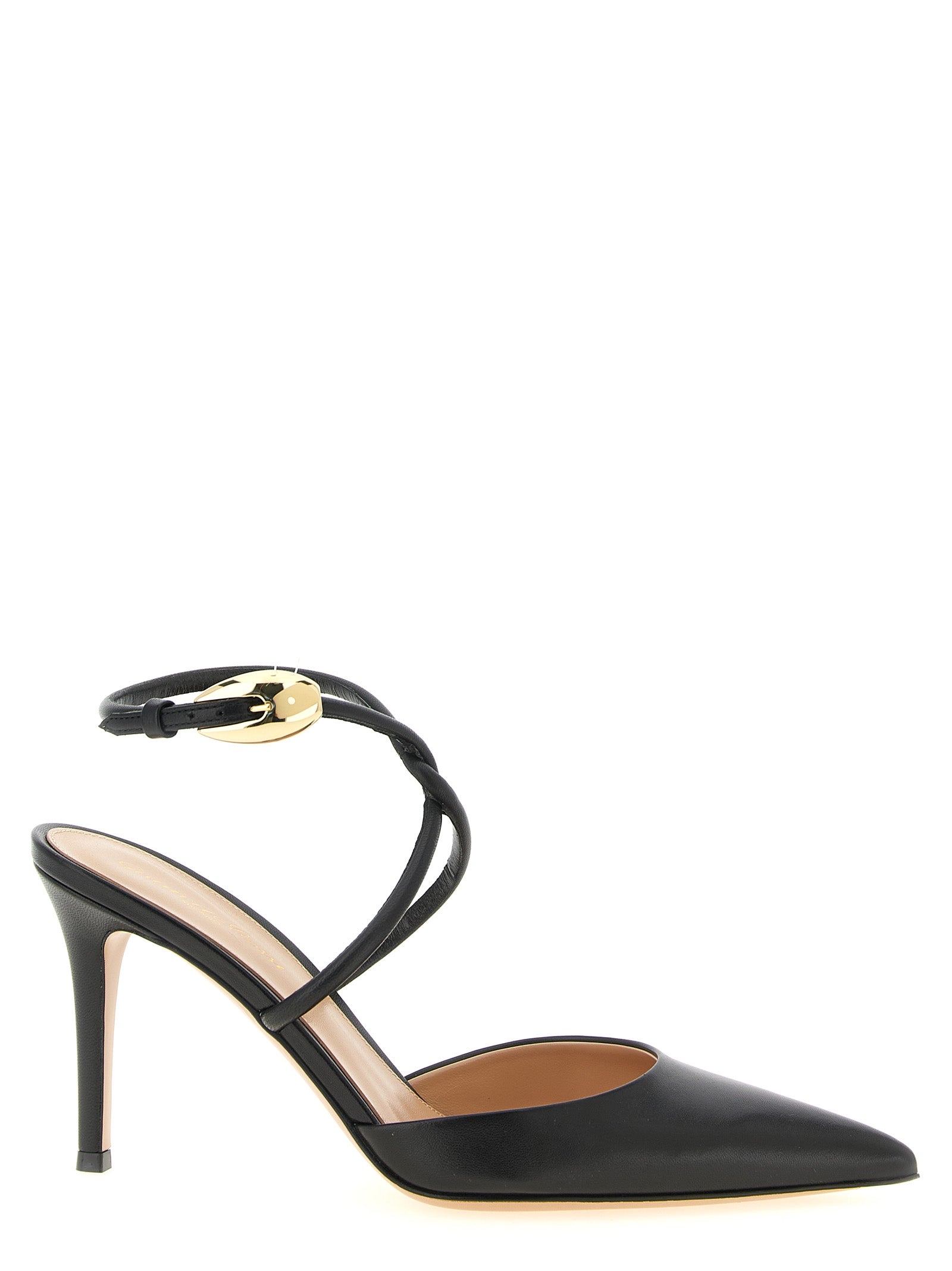 Gianvito Rossi Black Lamb Leather High Heel Women's Pumps