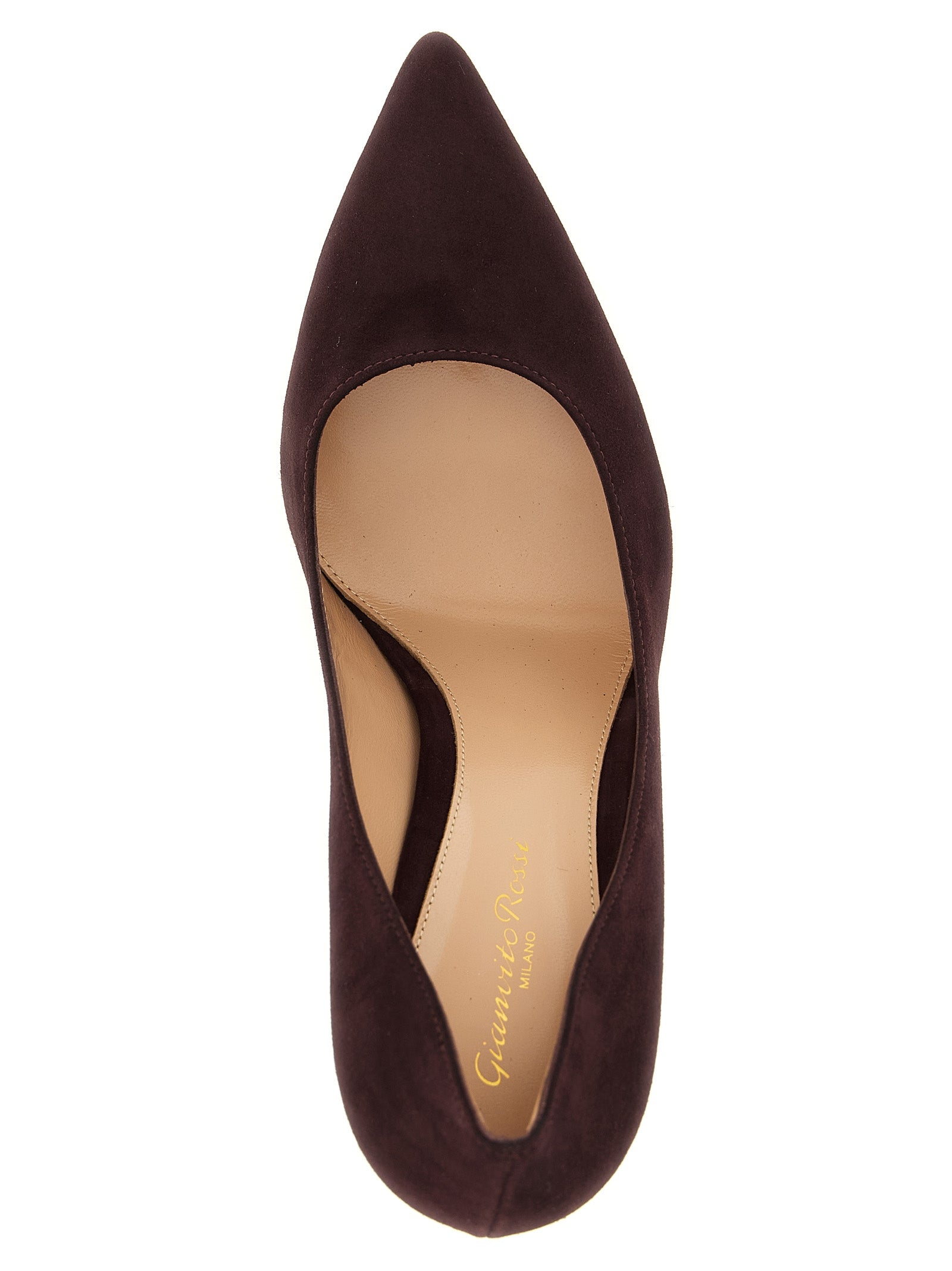 Gianvito Rossi Bordeaux Suede Leather High Heel Women's Pumps
