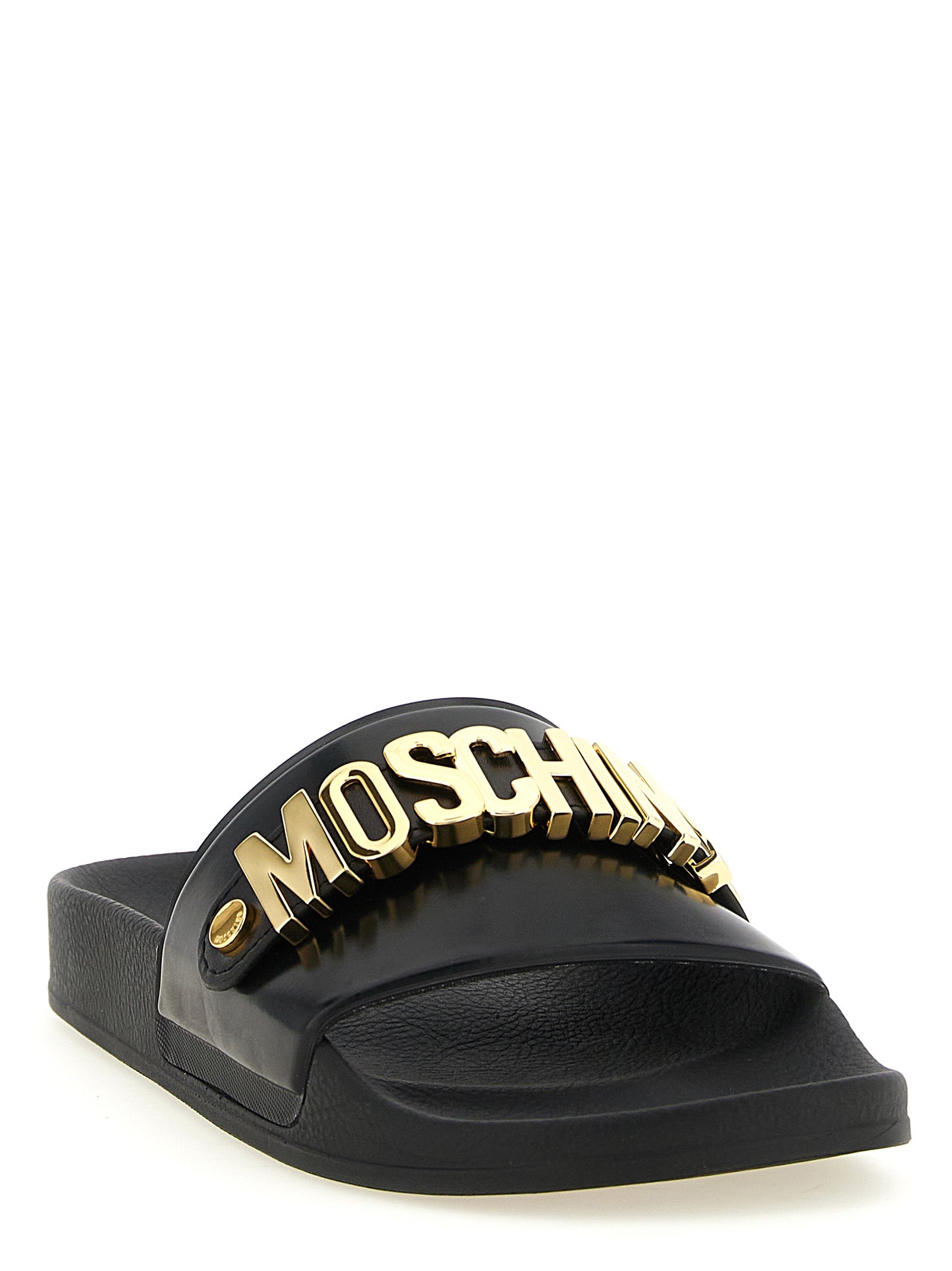 Moschino Gold Pvc Men's Slides