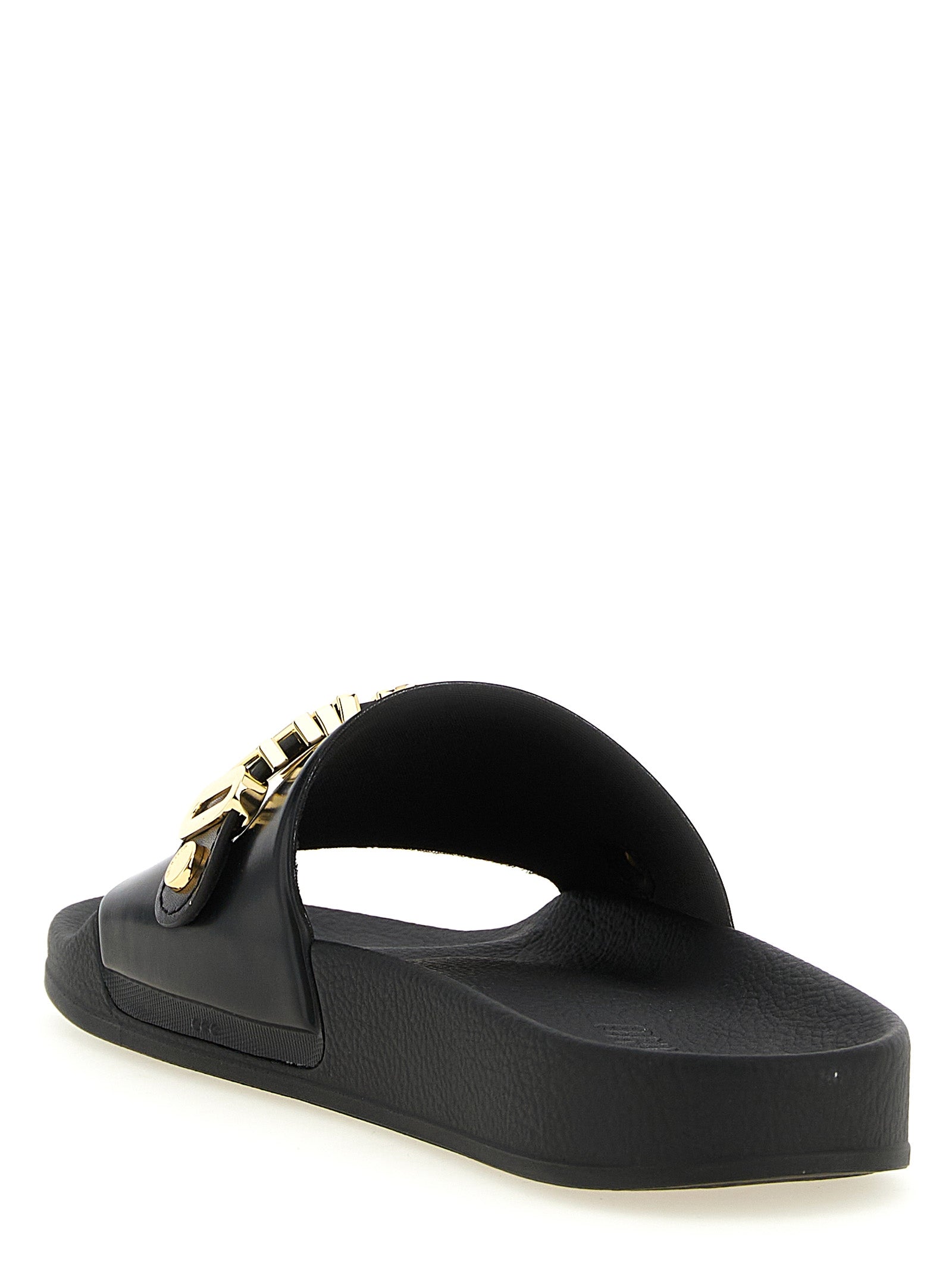 Moschino Gold Pvc Men's Slides