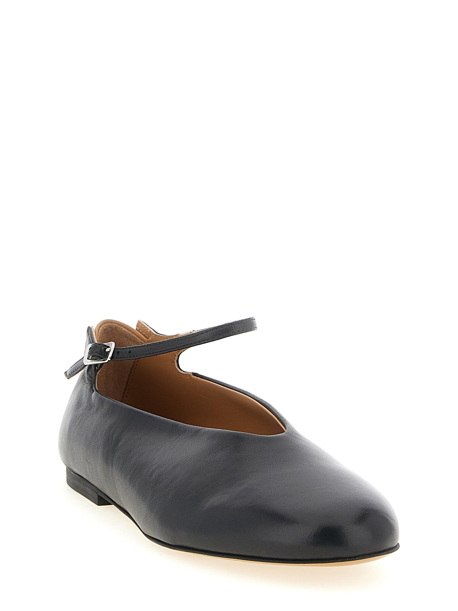 Jil Sander Black Calfskin Ballet Women's Flats