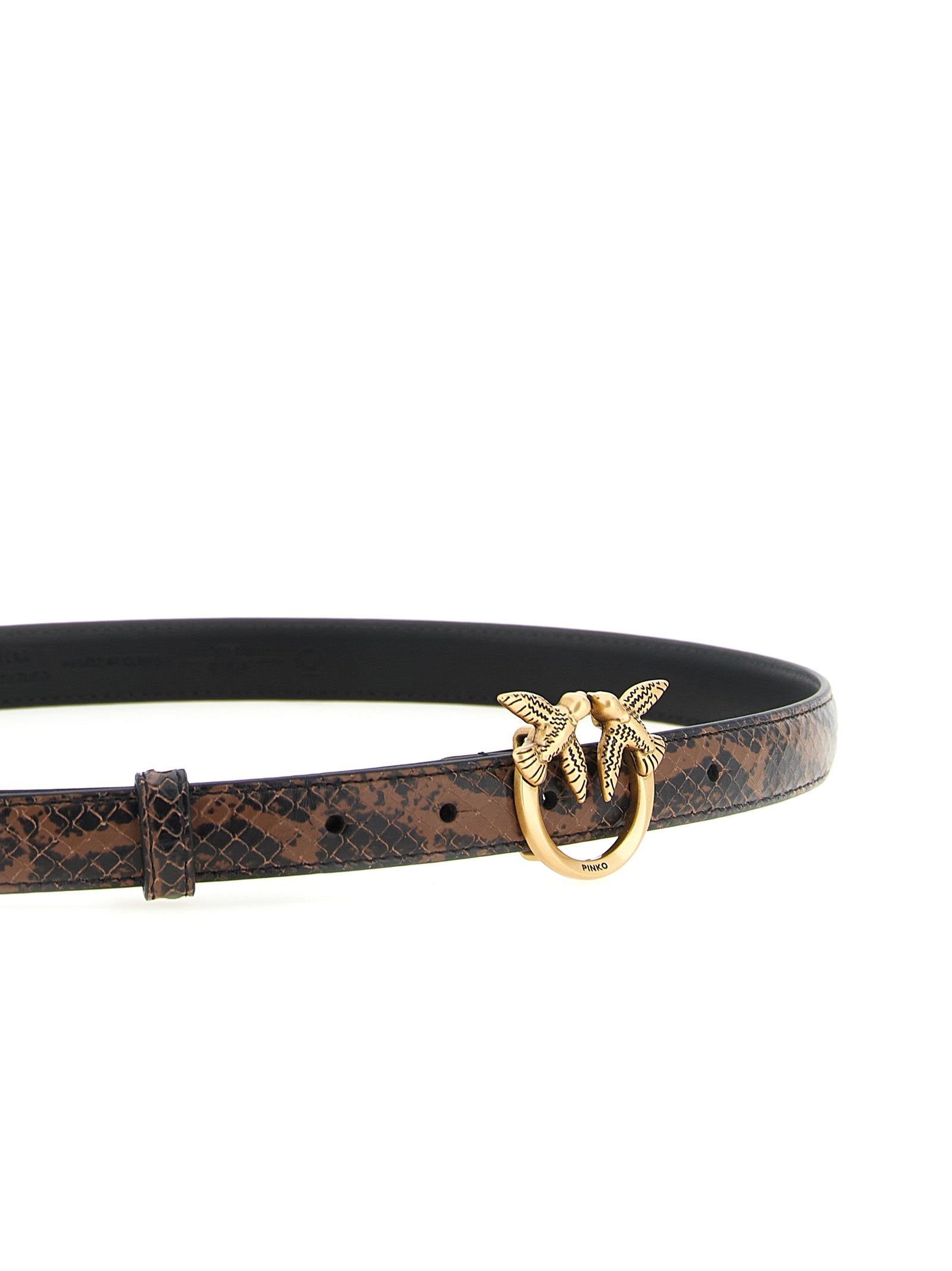 PINKO Brown Calfskin Thin Women's Belt