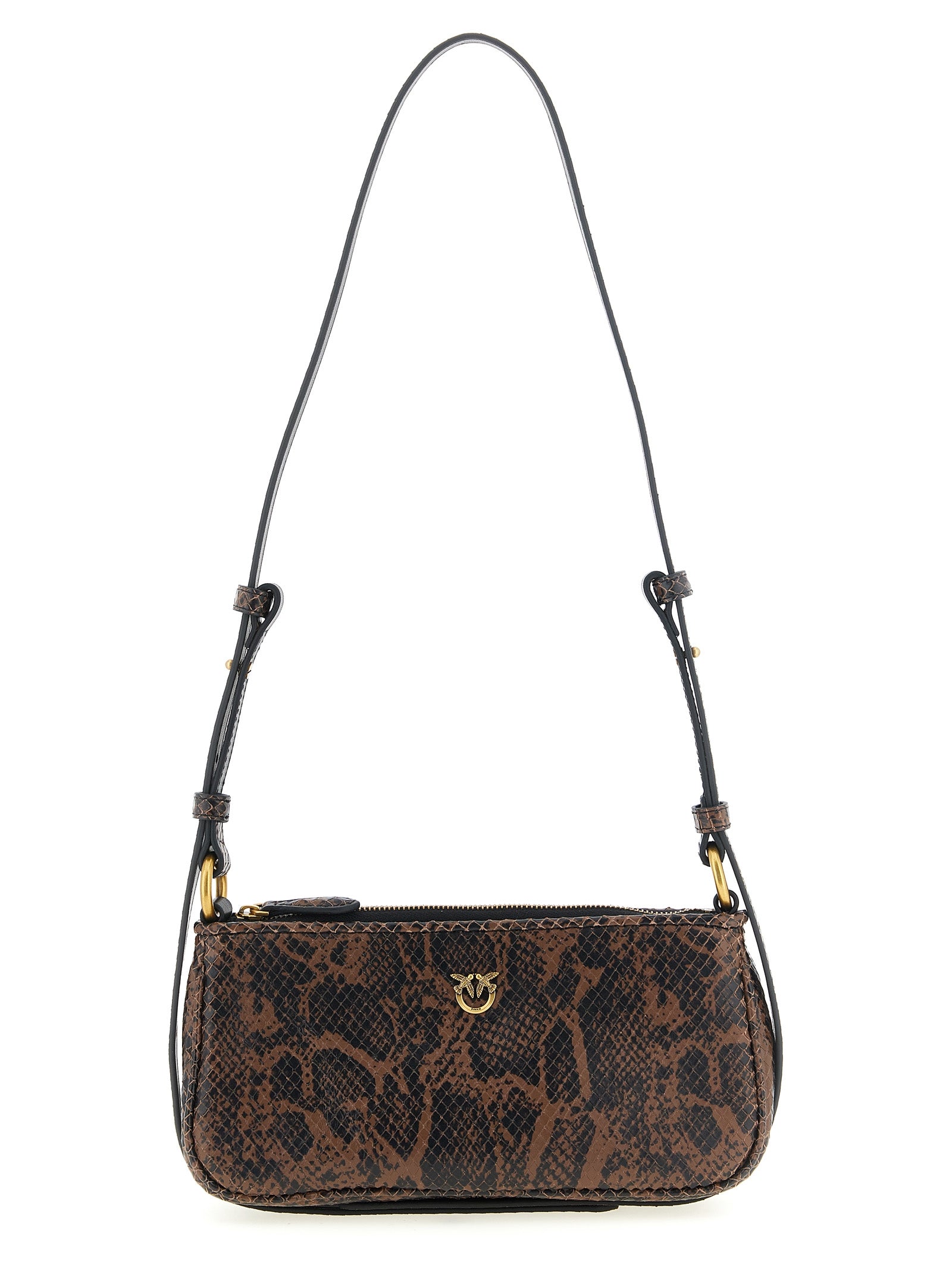 PINKO Brown Calfskin Crossbody Women's Bag