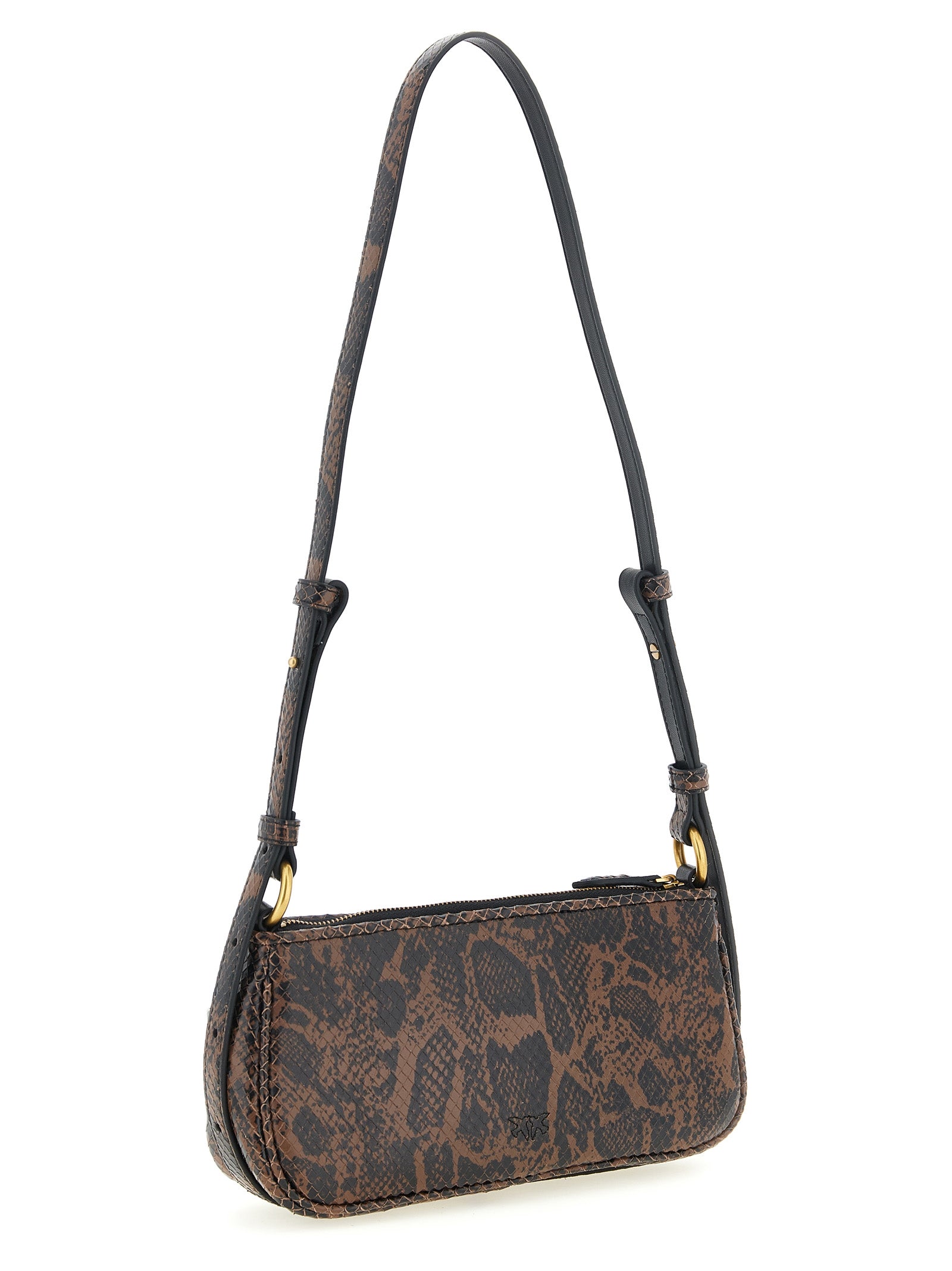 PINKO Brown Calfskin Crossbody Women's Bag