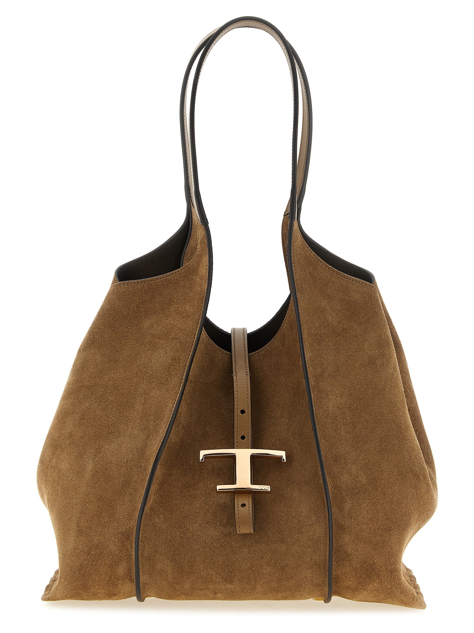Tod's Brown Calfskin Tote Women's Bag