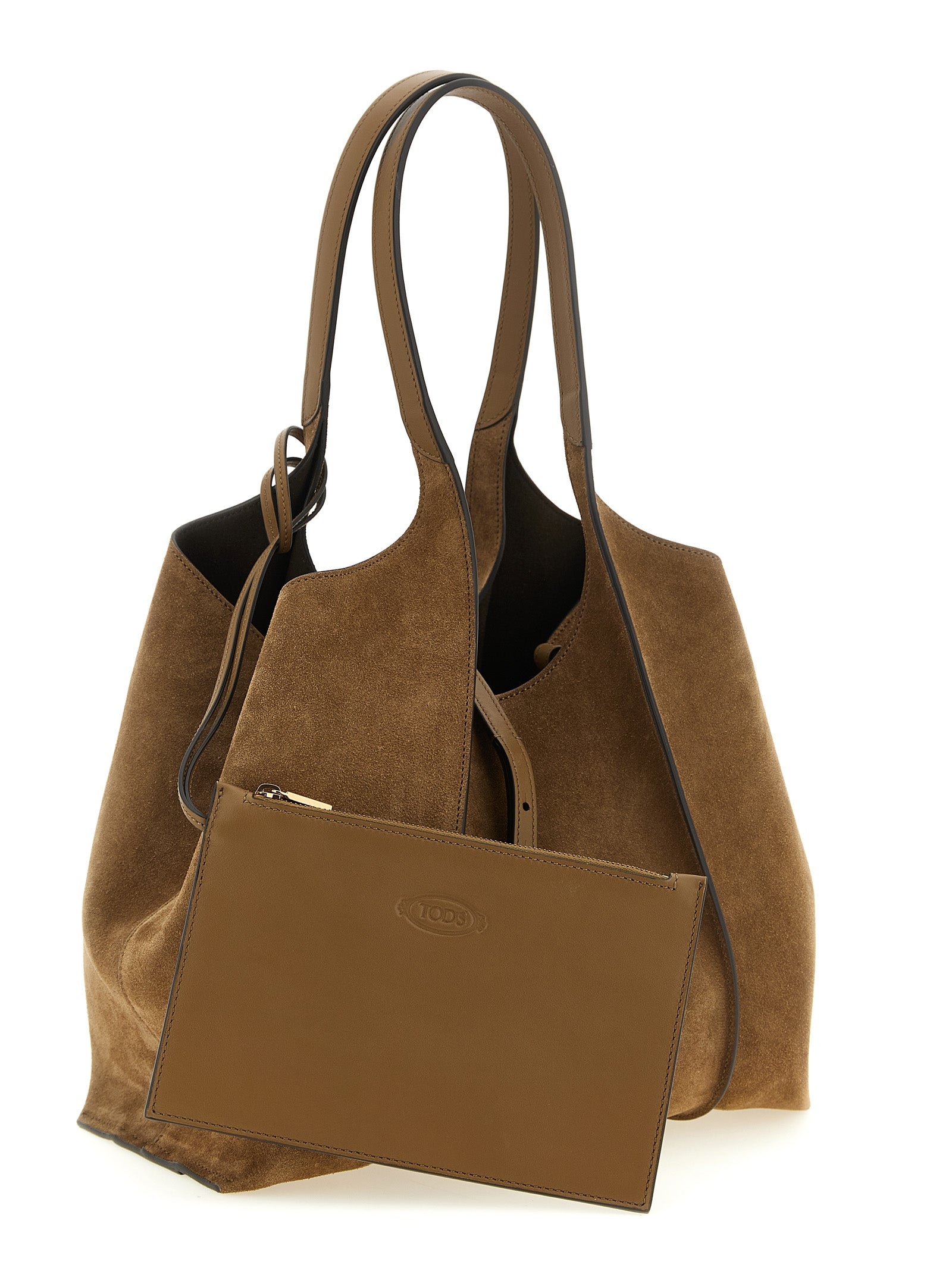 Tod's Brown Calfskin Tote Women's Bag
