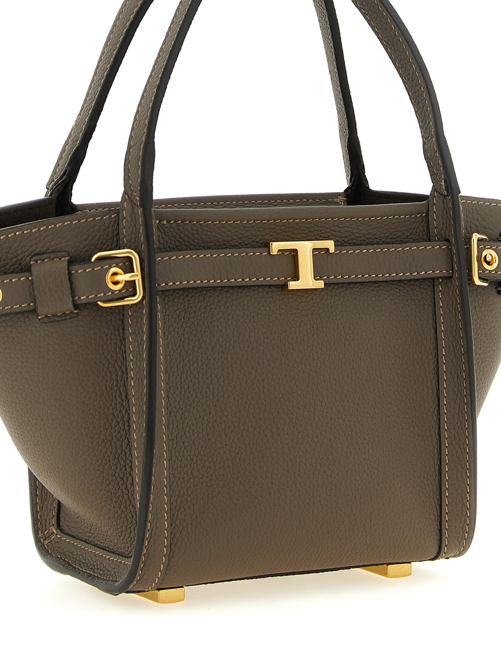Tod's Gray Calfskin Tote Women's Bag