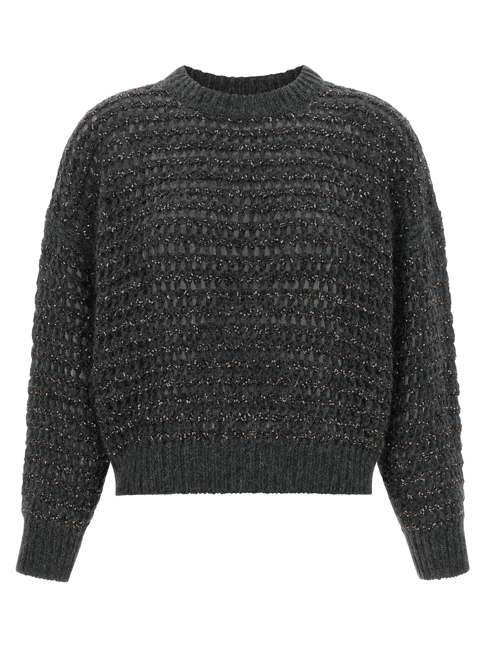 Brunello Cucinelli Gray Elastane Women's Cardigan